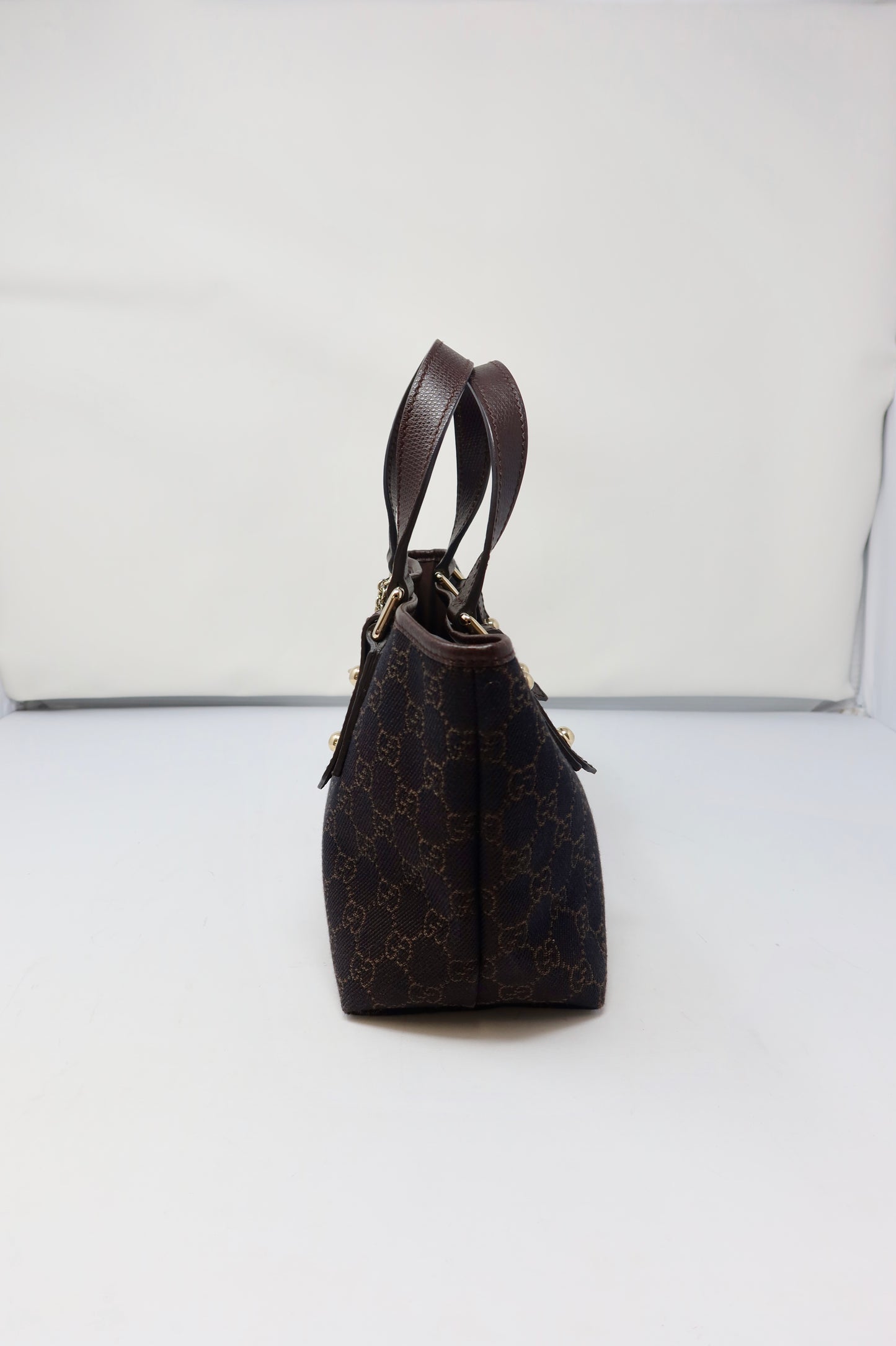 Gucci GG Canvas Dark Brown Mini Tote - Under $700