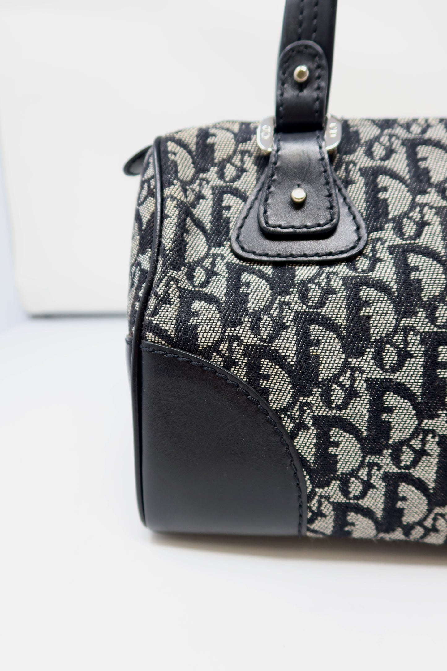 Dior Trotter Canvas Mini Boston Bag Black