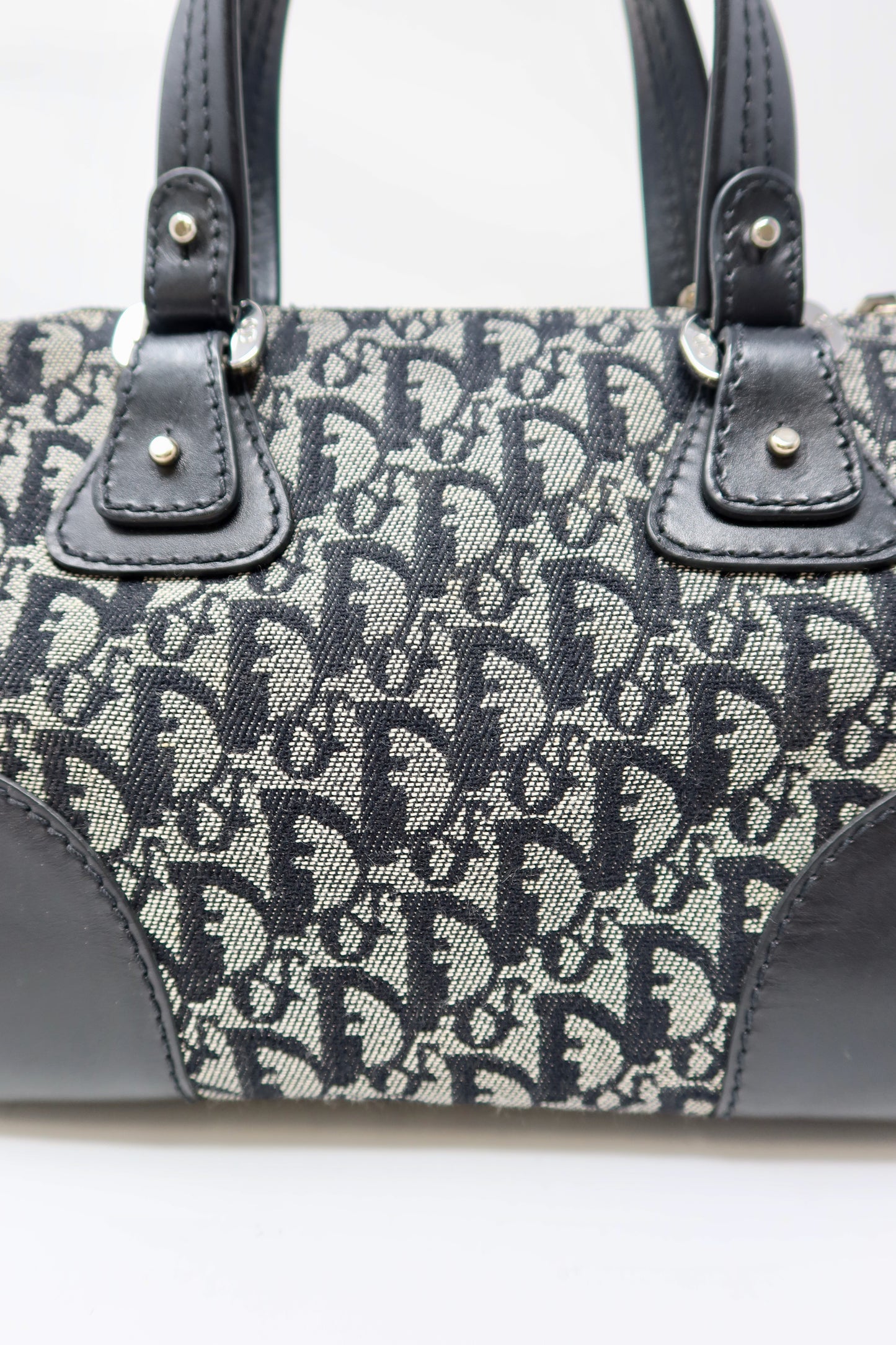 Dior Trotter Canvas Mini Boston Bag Black