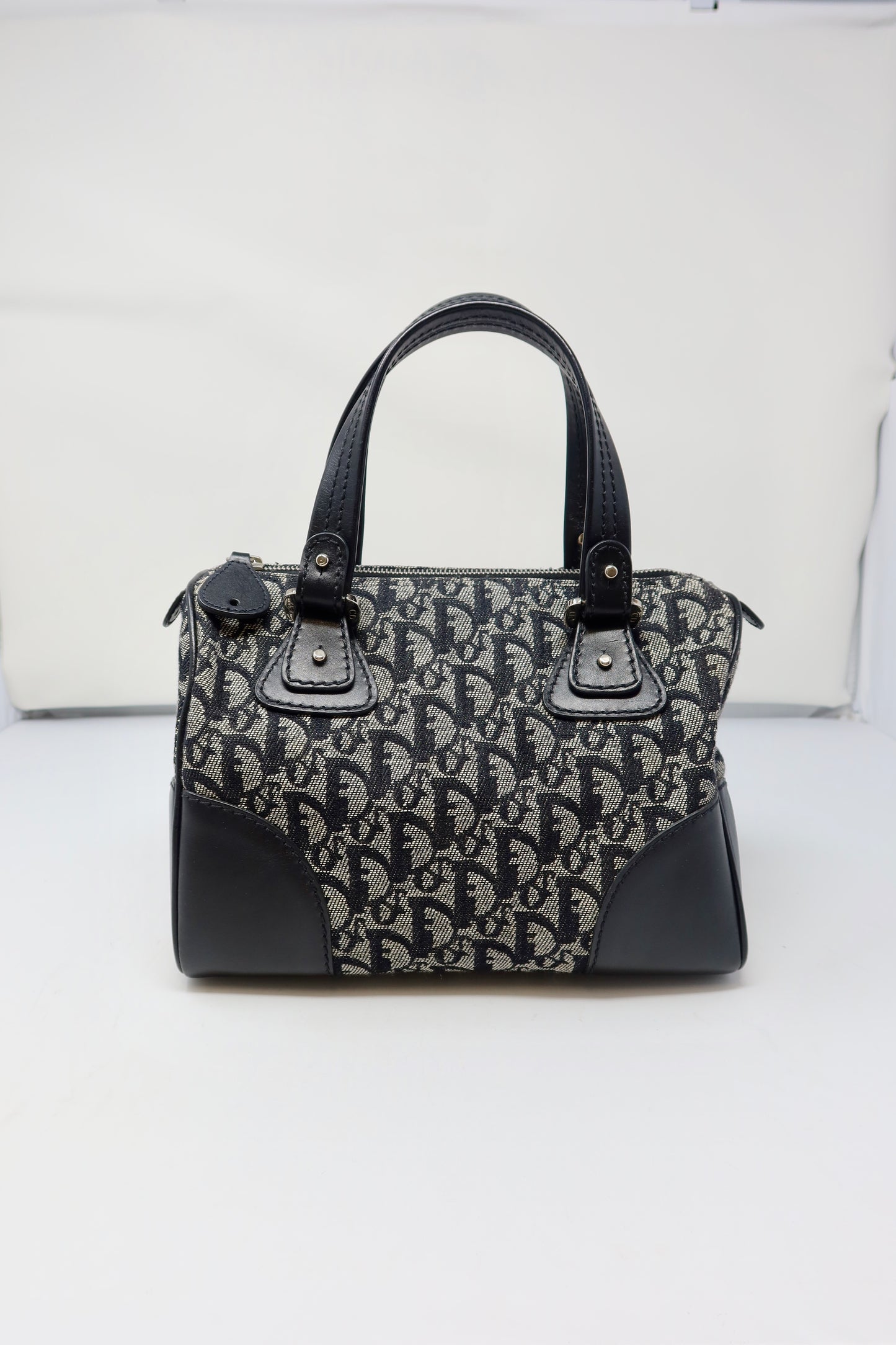 Dior Trotter Canvas Mini Boston Bag Black