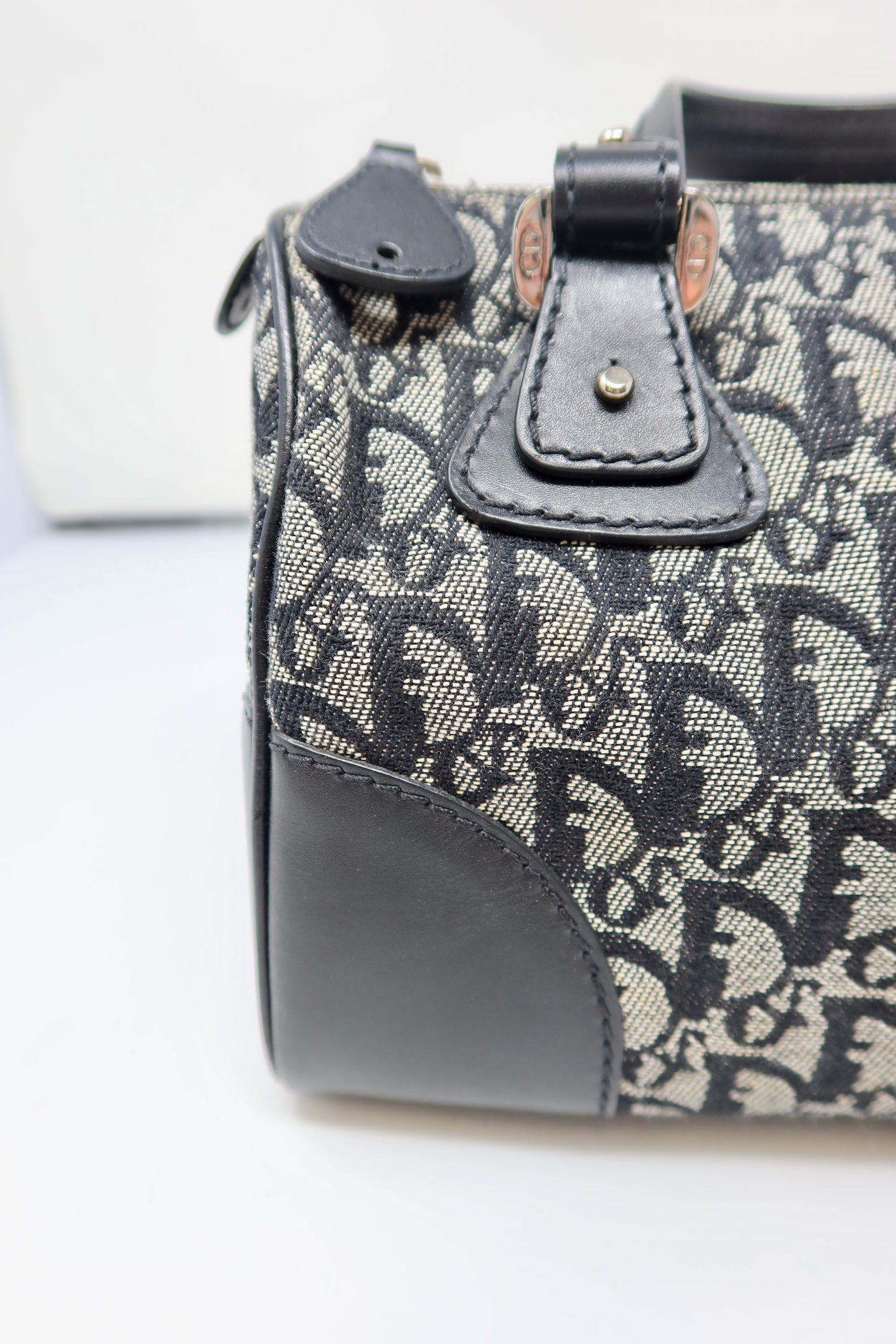 Dior Trotter Canvas Mini Boston Bag Black