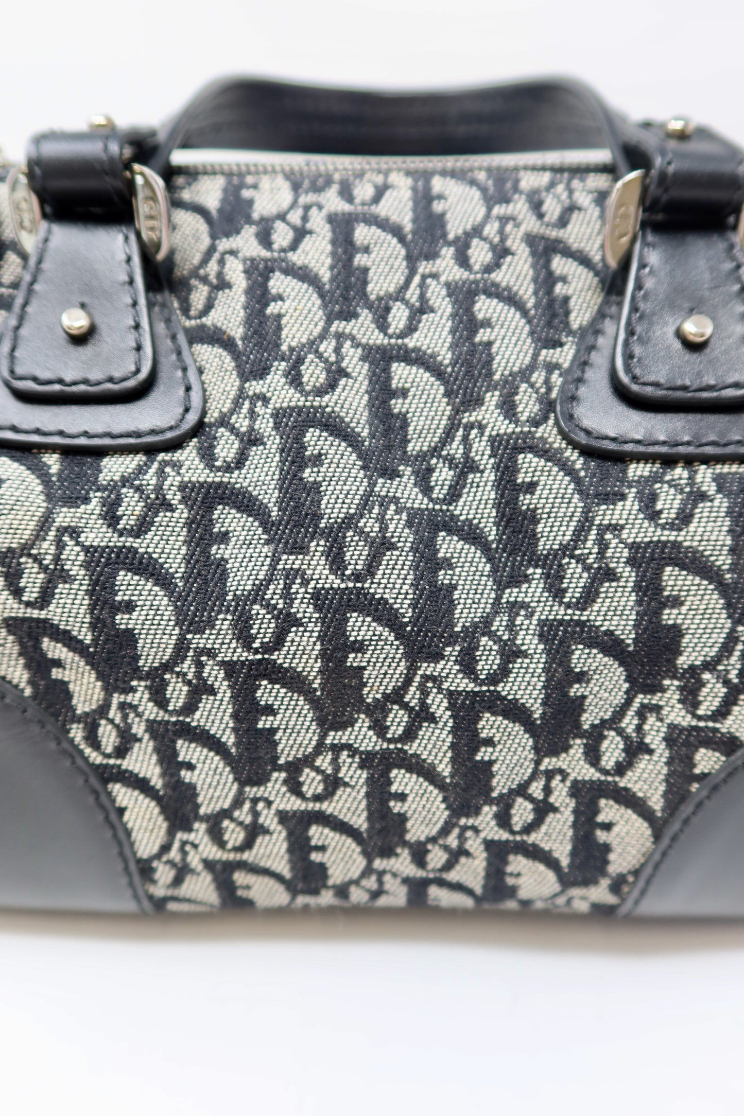Dior Trotter Canvas Mini Boston Bag Black