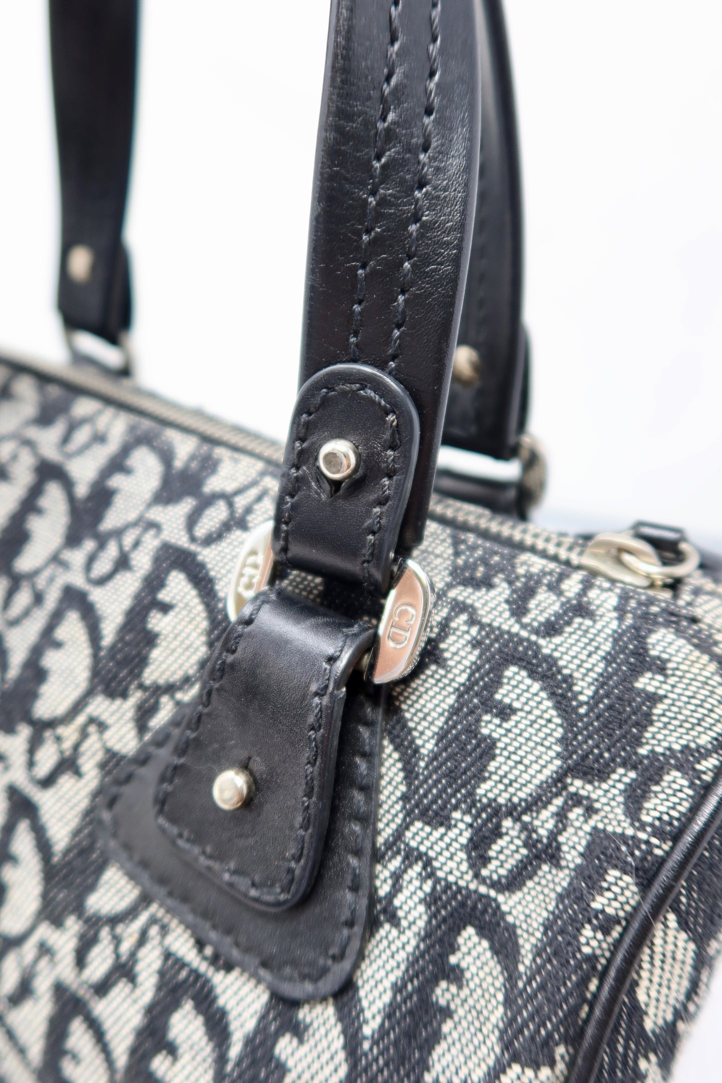 Dior Trotter Canvas Mini Boston Bag Black