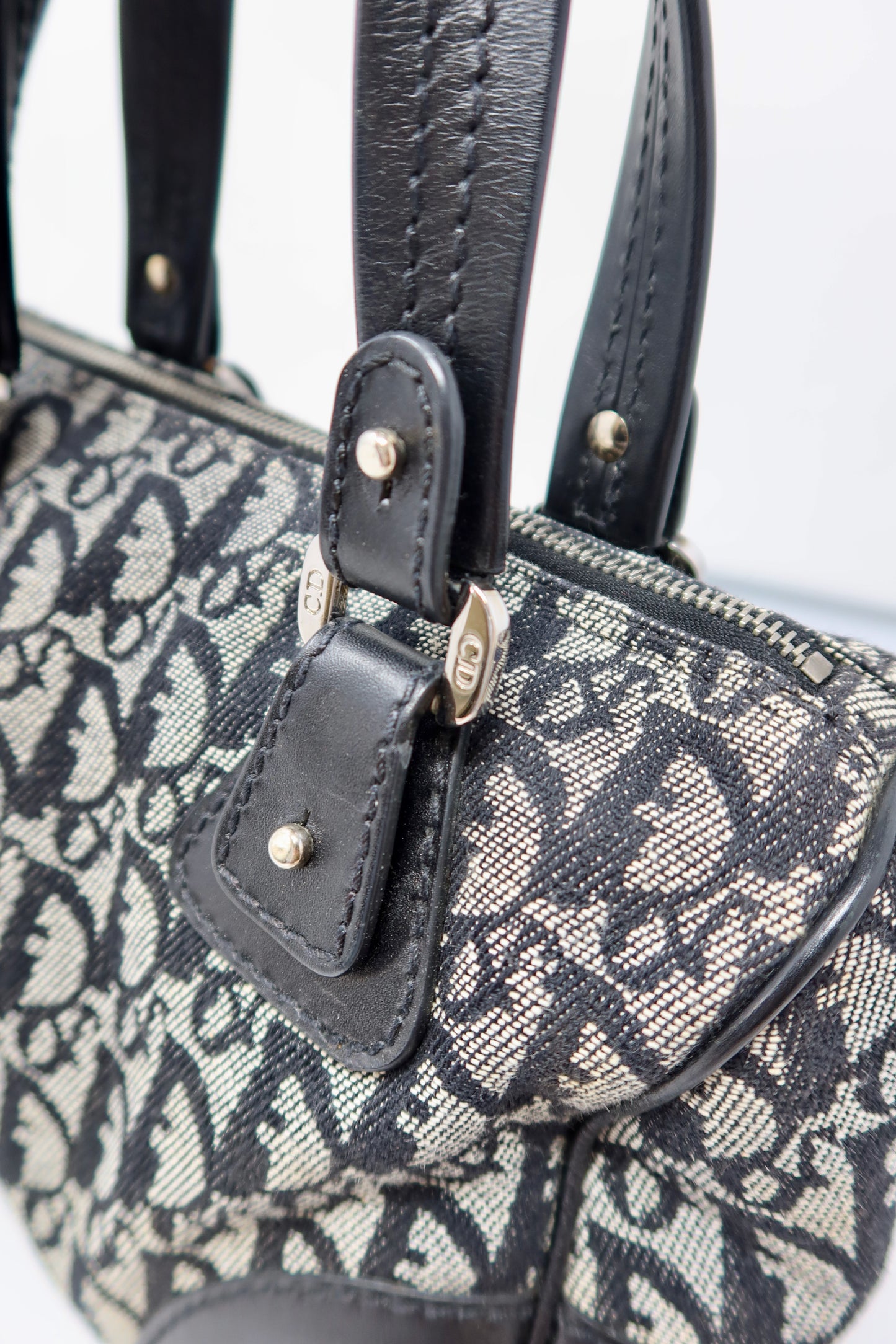 Dior Trotter Canvas Mini Boston Bag Black