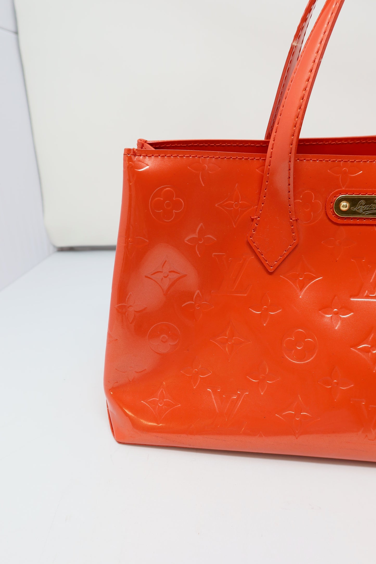 Louis Vuitton Monogram Vernis Wilshire Orange