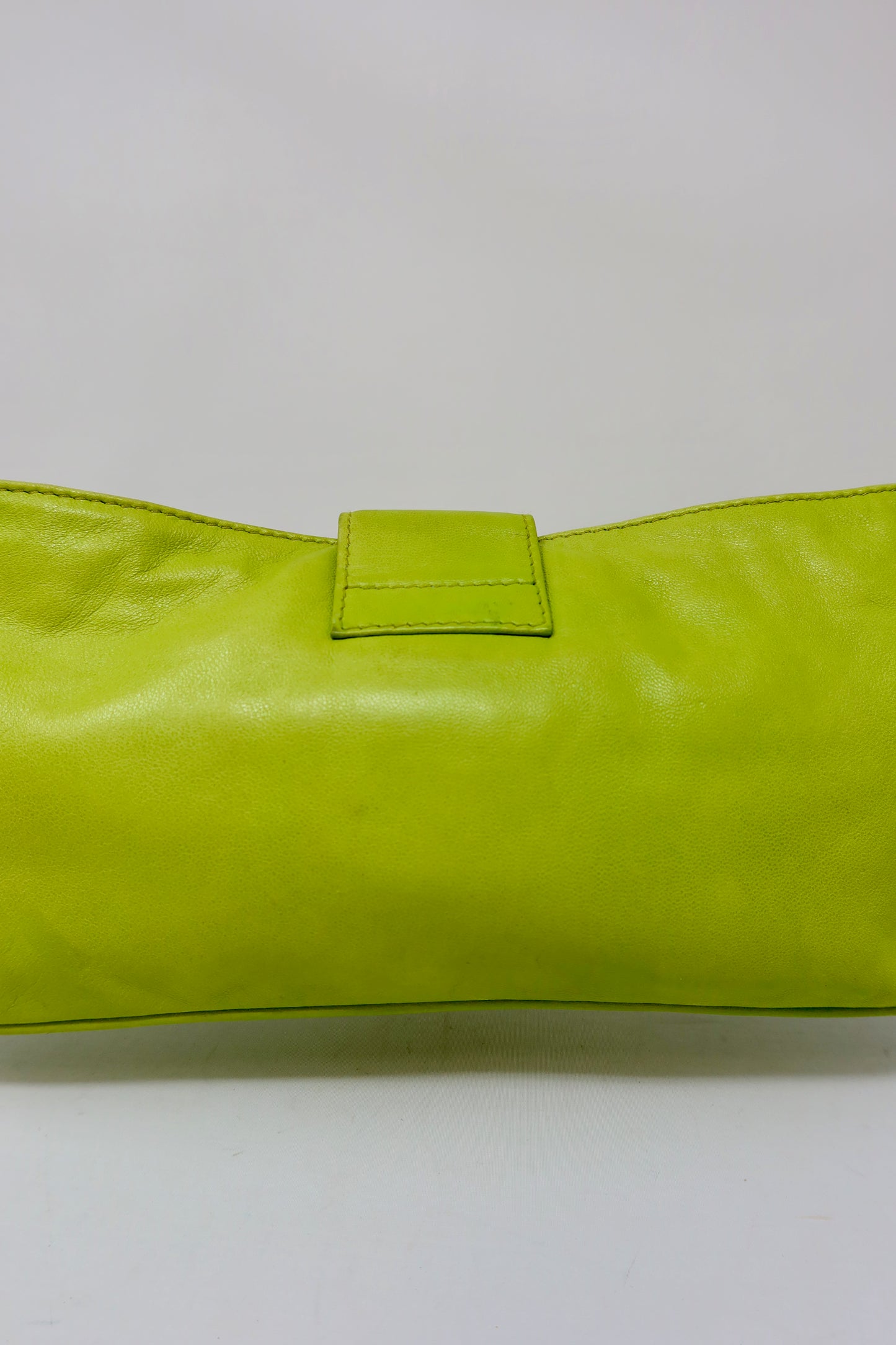 Fendi Lime Green Skinny Baguette Shoulder Bag