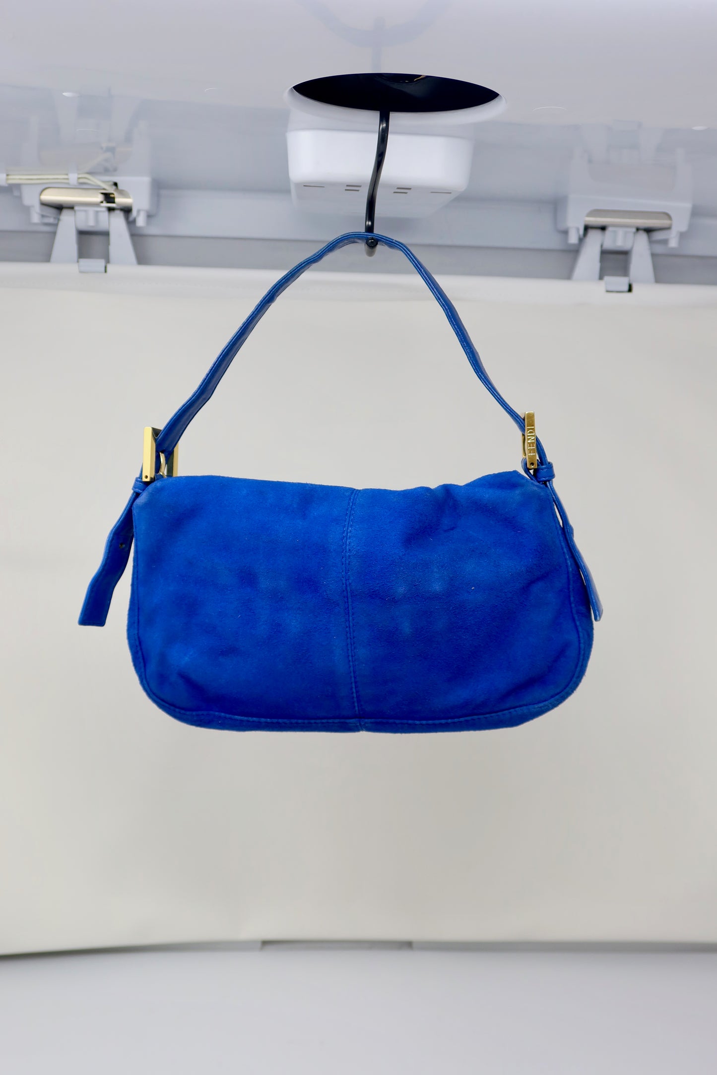 Fendi Baguette Blue Suede