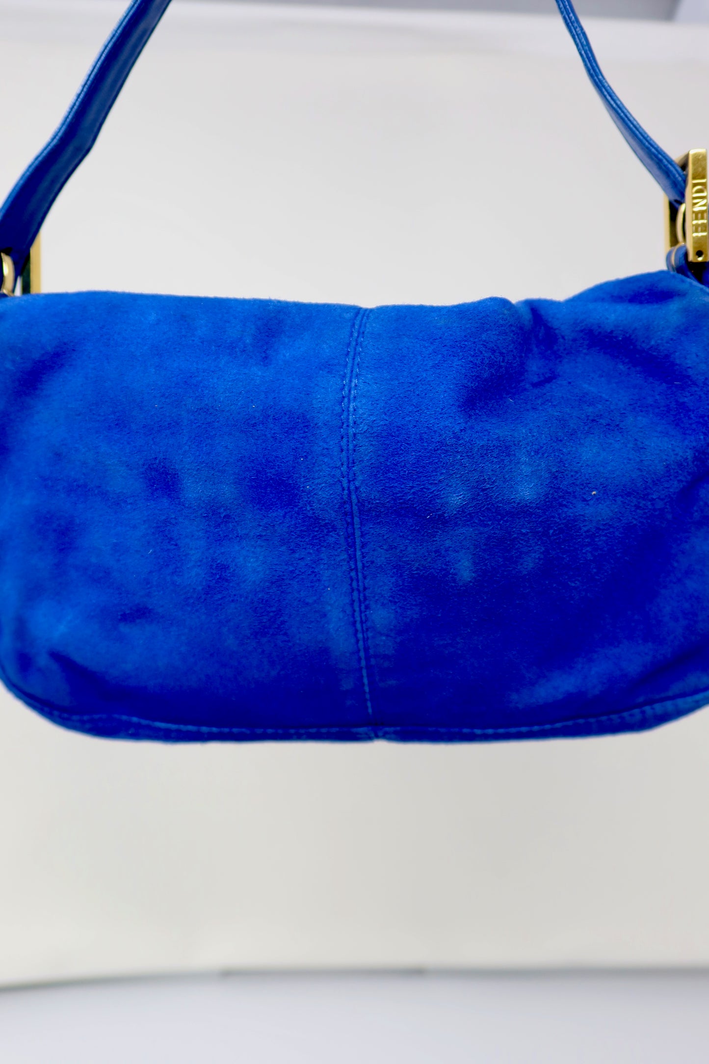 Fendi Baguette Blue Suede