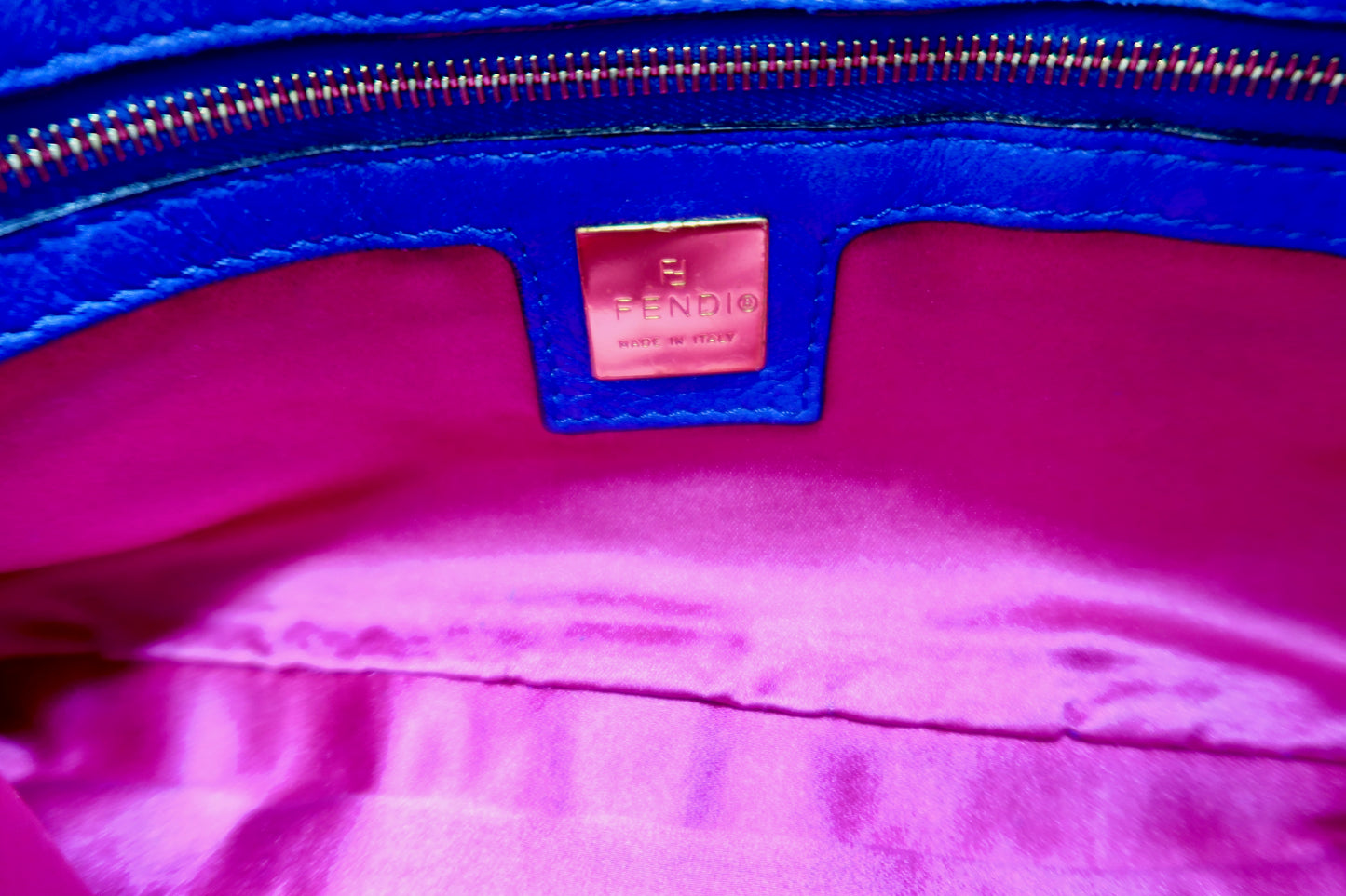 Fendi Baguette Blue Suede