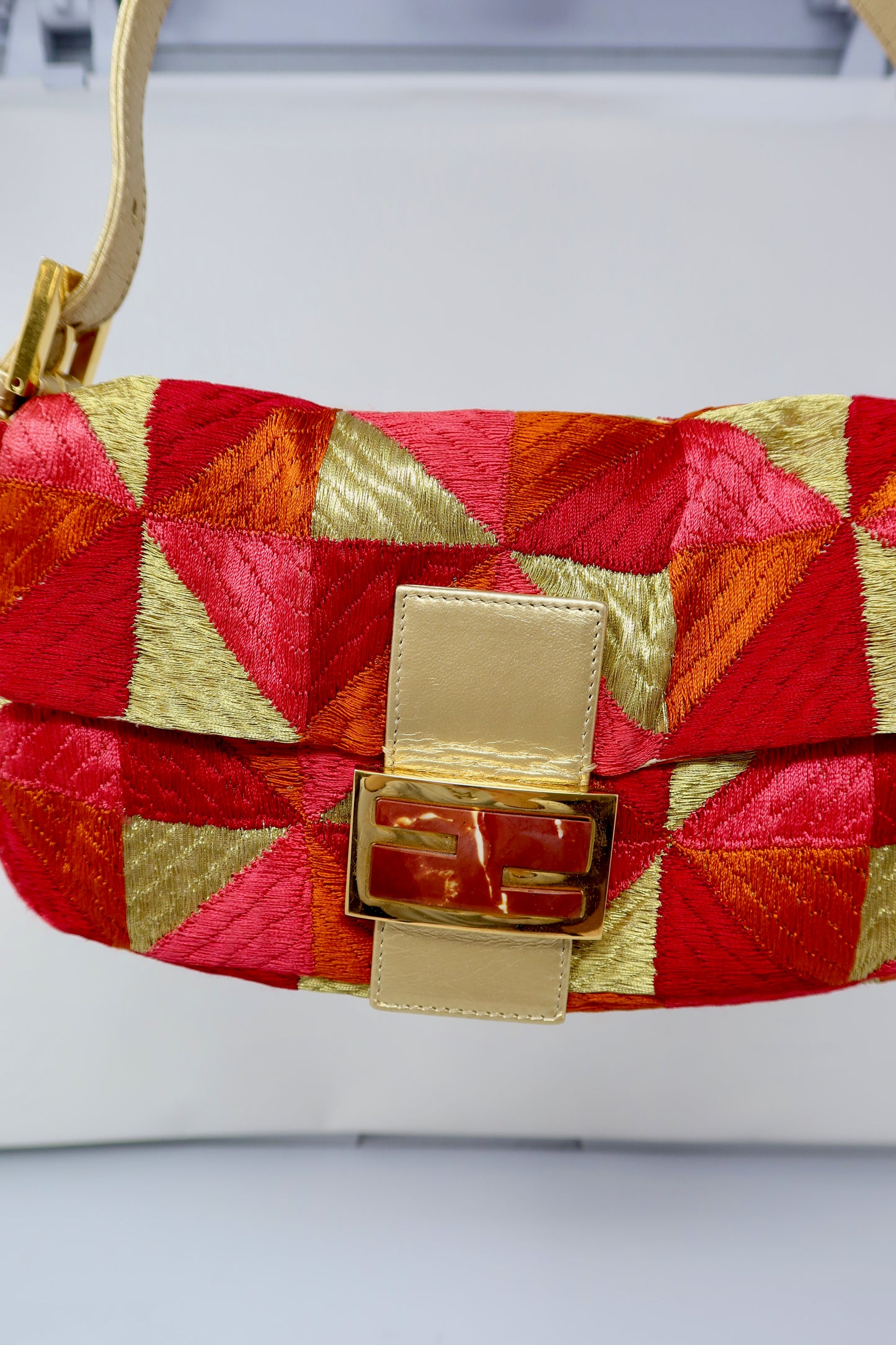 Fendi Baguette Patchwork Multi Color