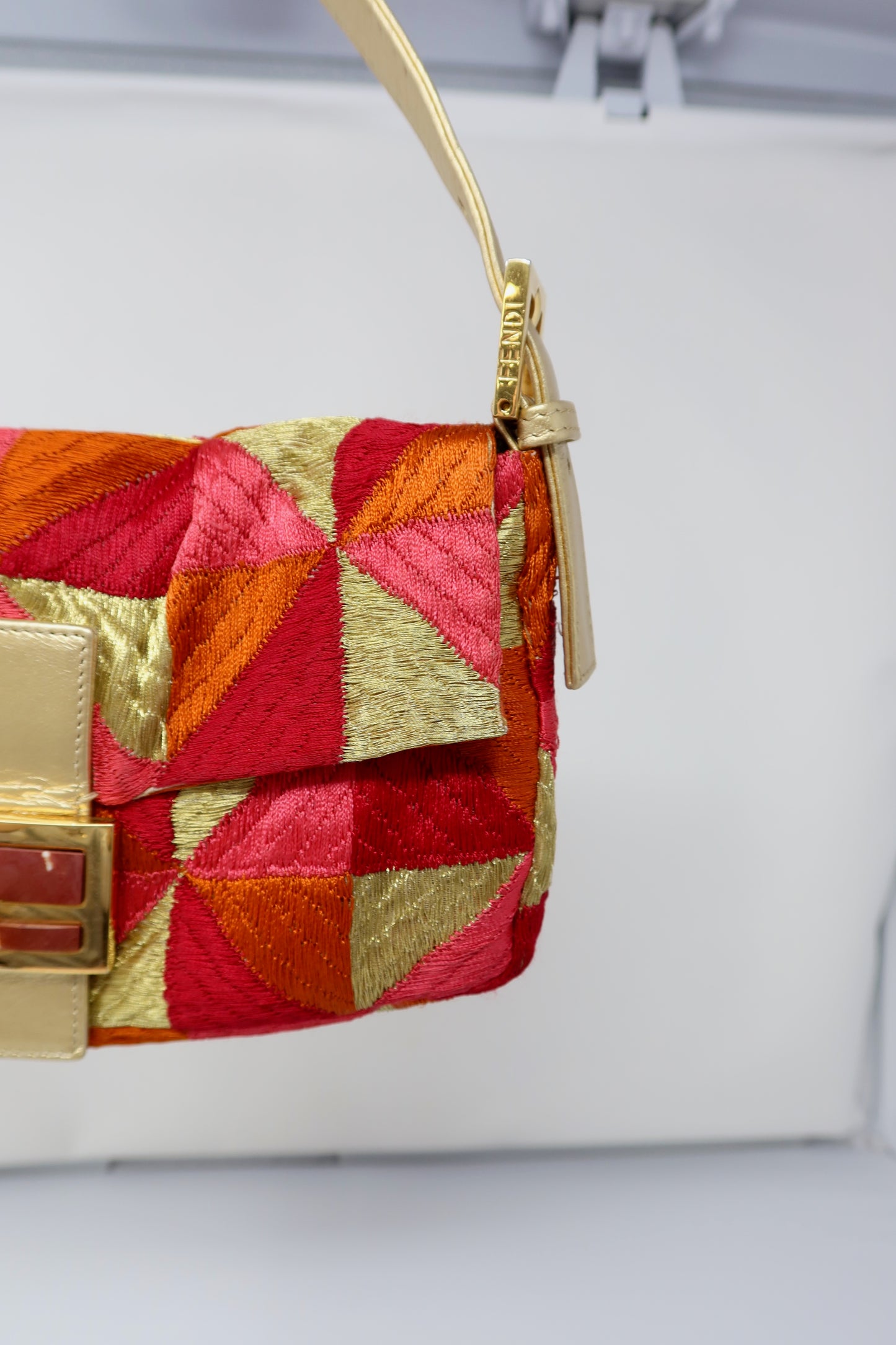 Fendi Baguette Patchwork Multi Color