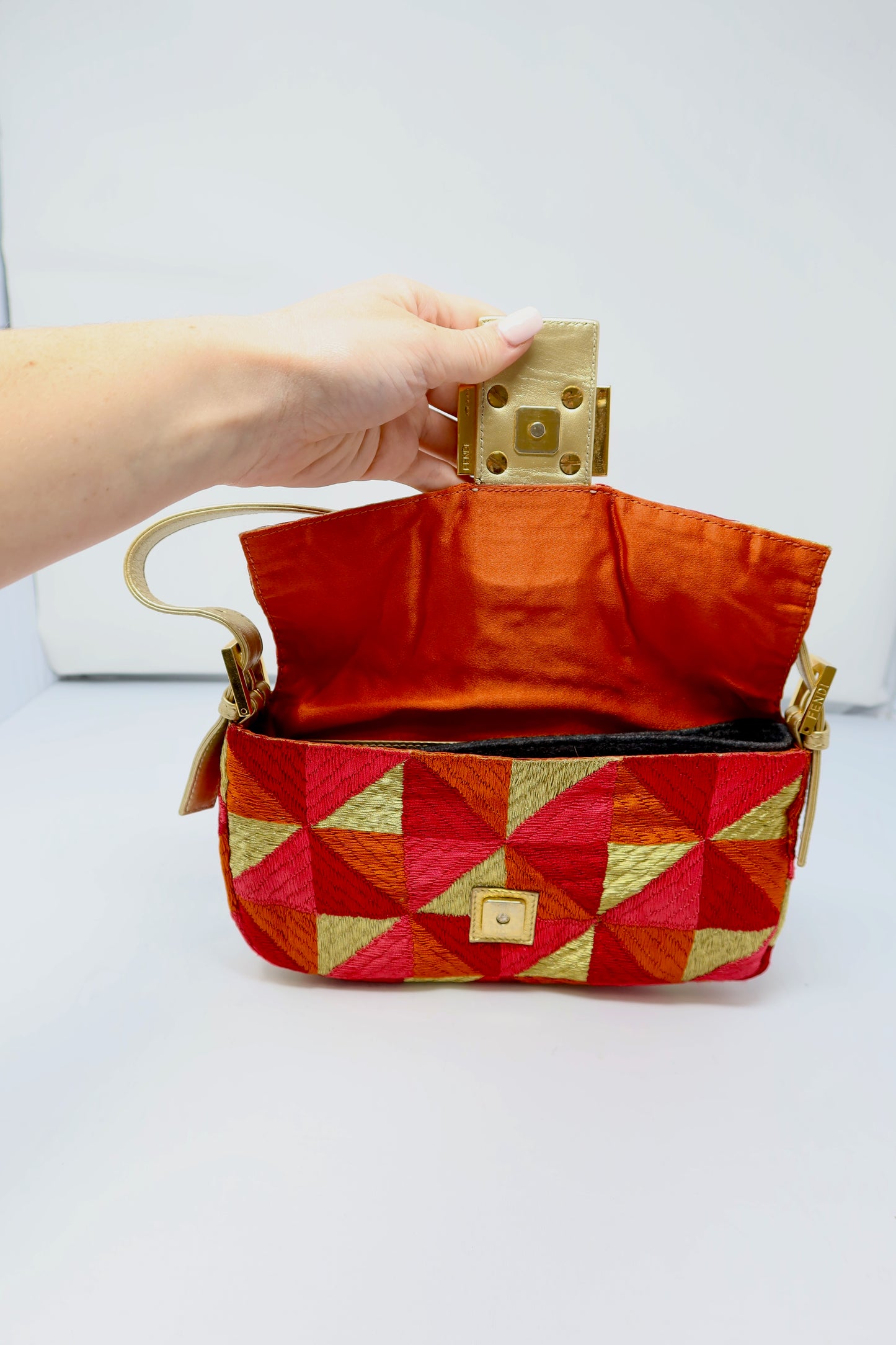 Fendi Baguette Patchwork Multi Color