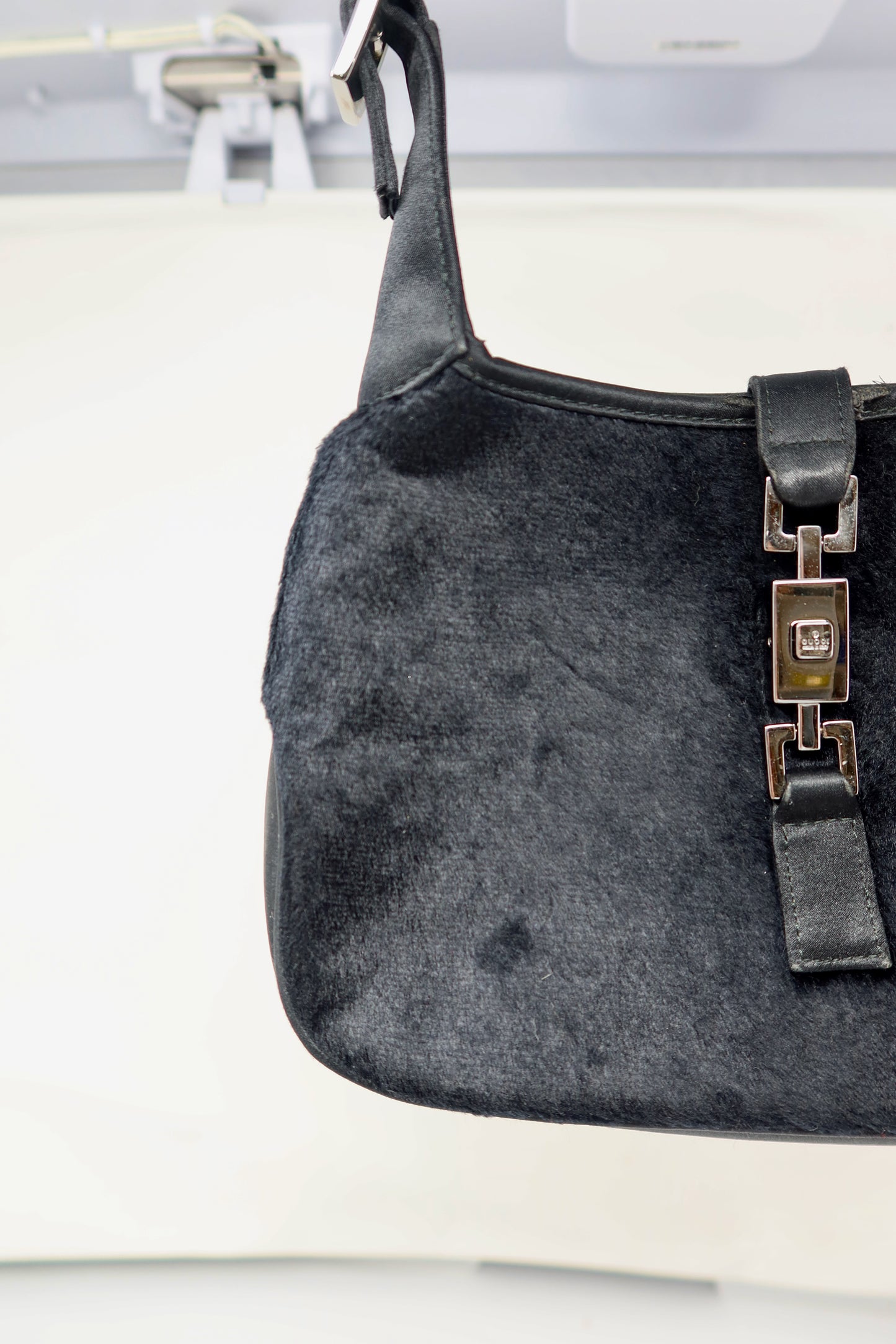 Gucci Tom Ford Era Mini Jackie Black Pony Hair