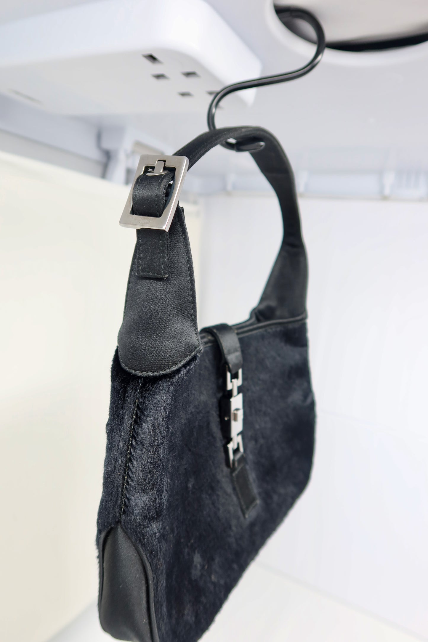 Gucci Tom Ford Era Mini Jackie Black Pony Hair