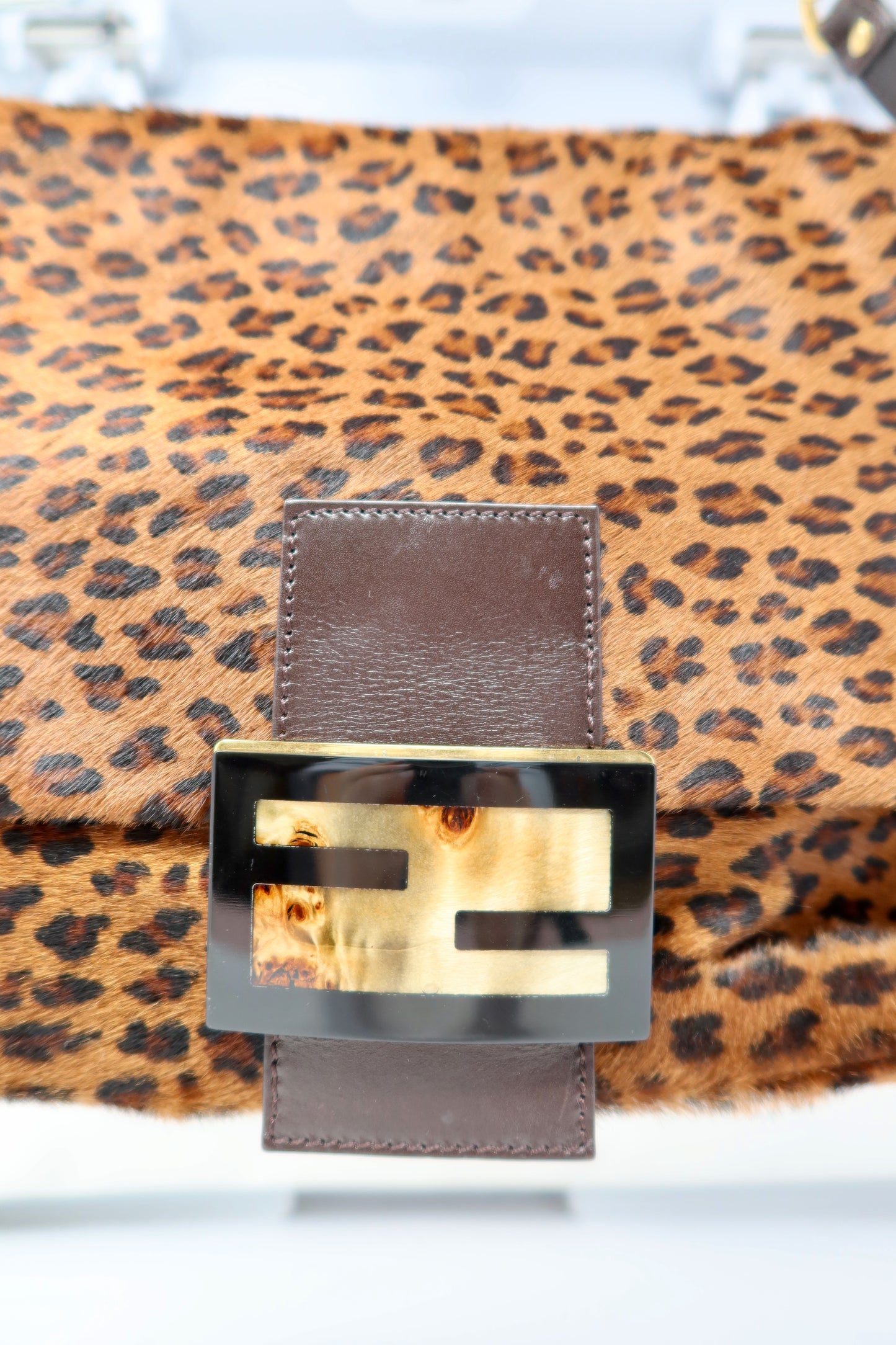 Fendi Mamma Baguette Leopard Pony Hair