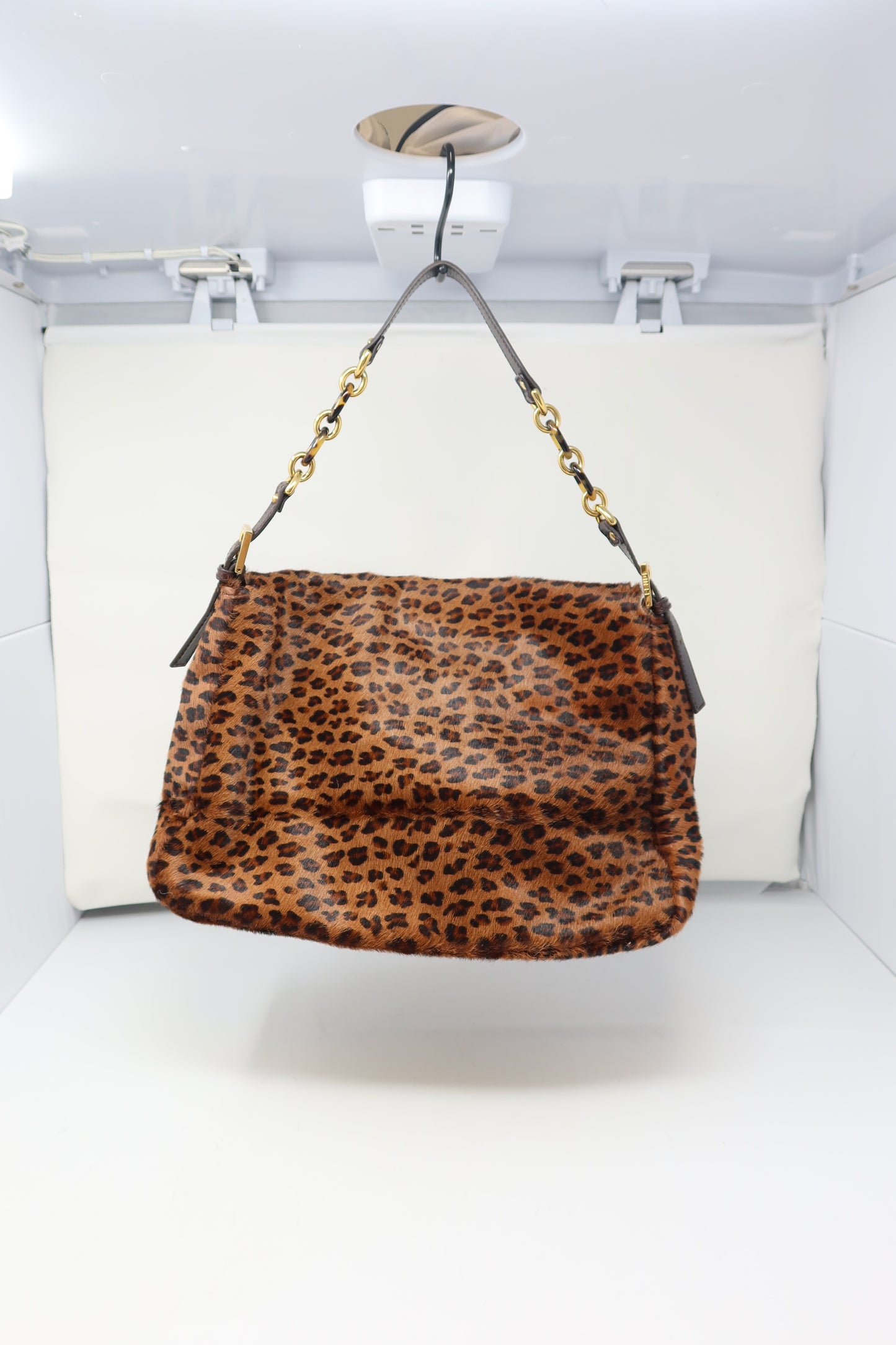 Fendi Mamma Baguette Leopard Pony Hair