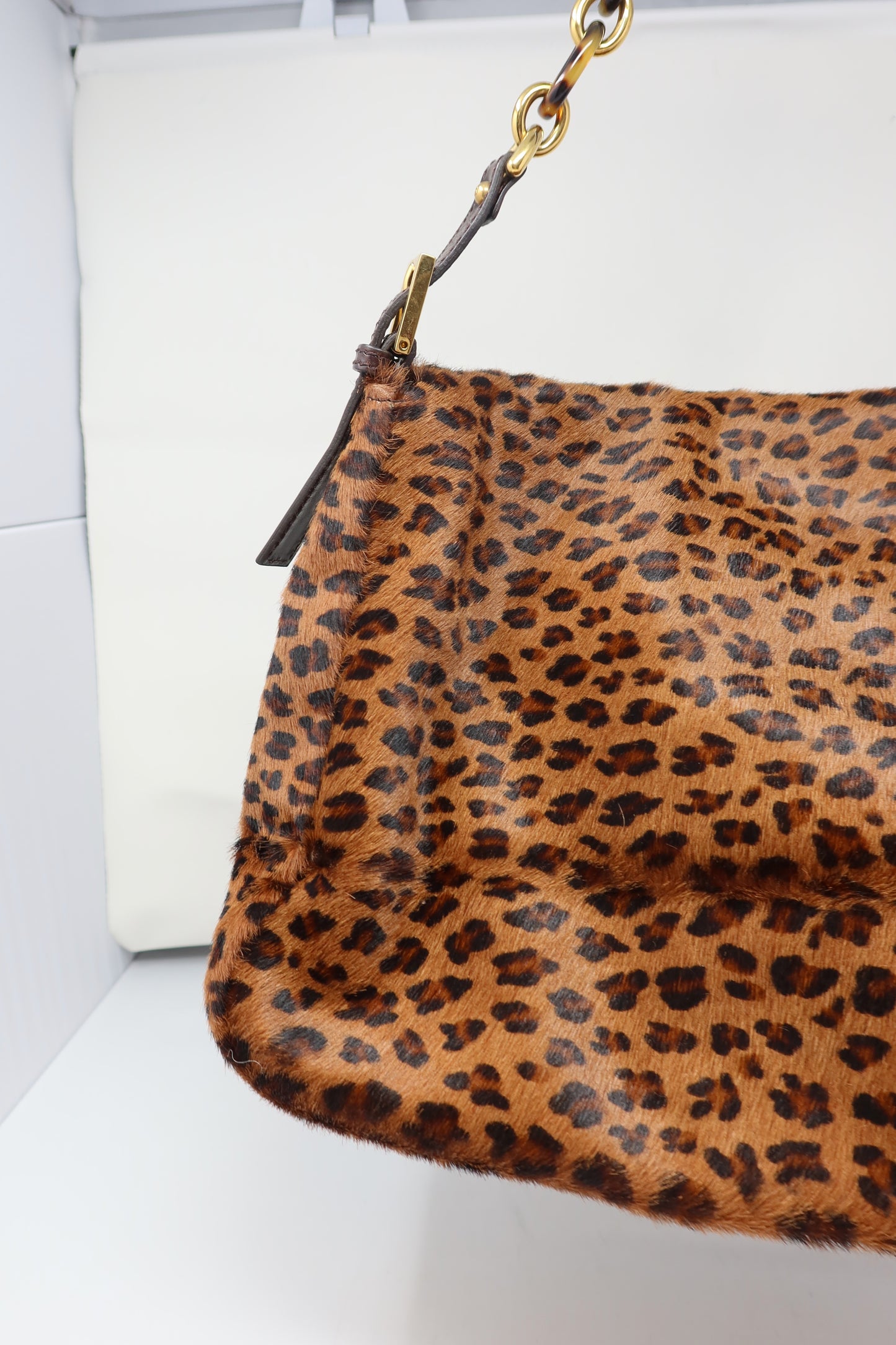 Fendi Mamma Baguette Leopard Pony Hair