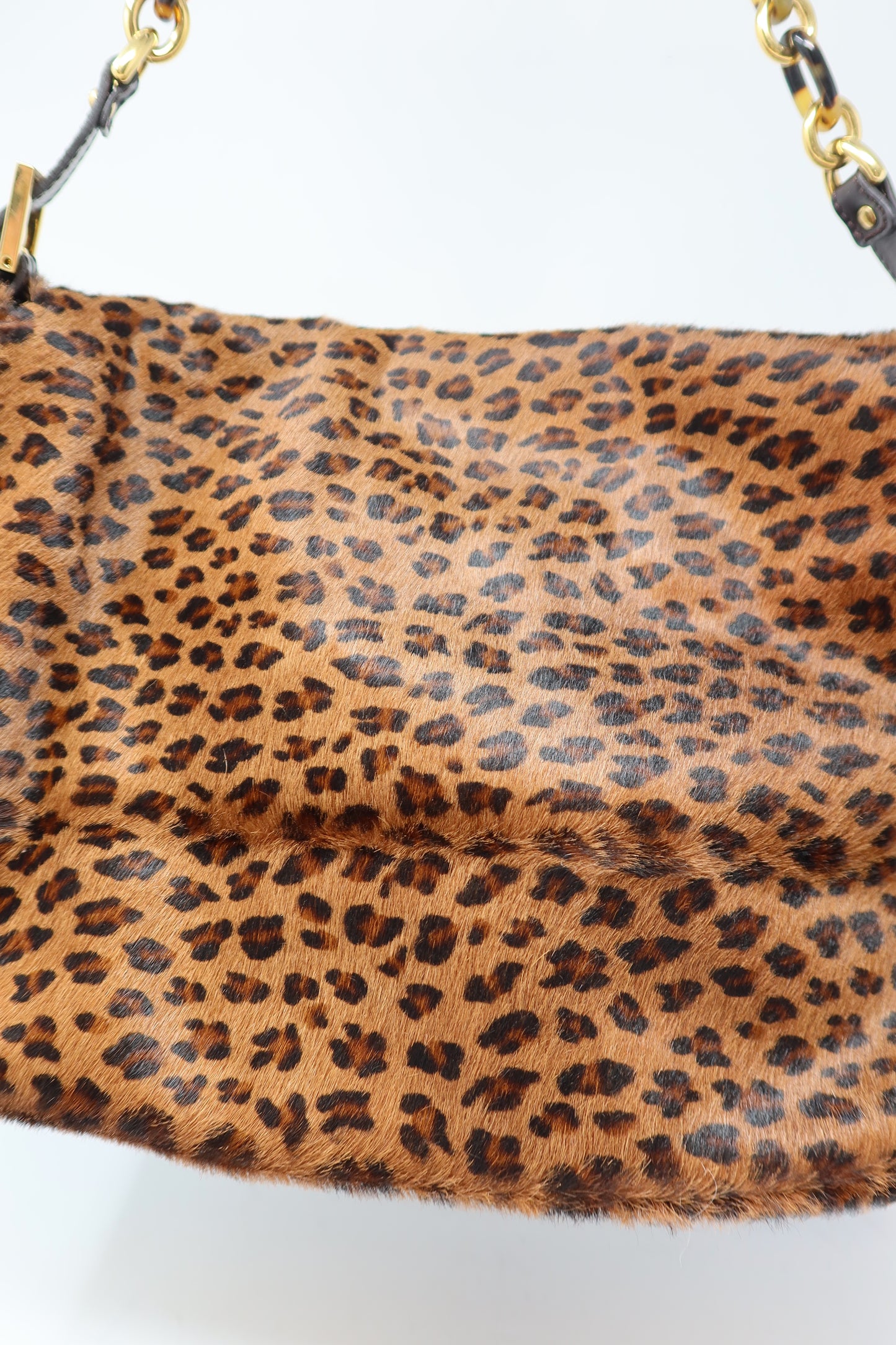 Fendi Mamma Baguette Leopard Pony Hair