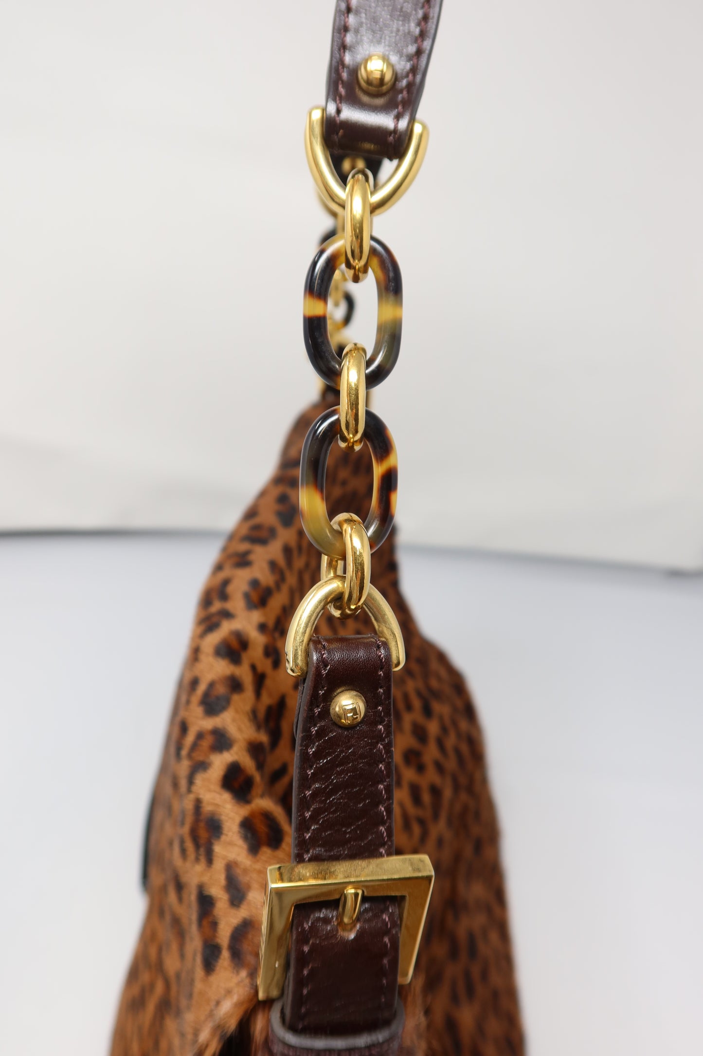 Fendi Mamma Baguette Leopard Pony Hair
