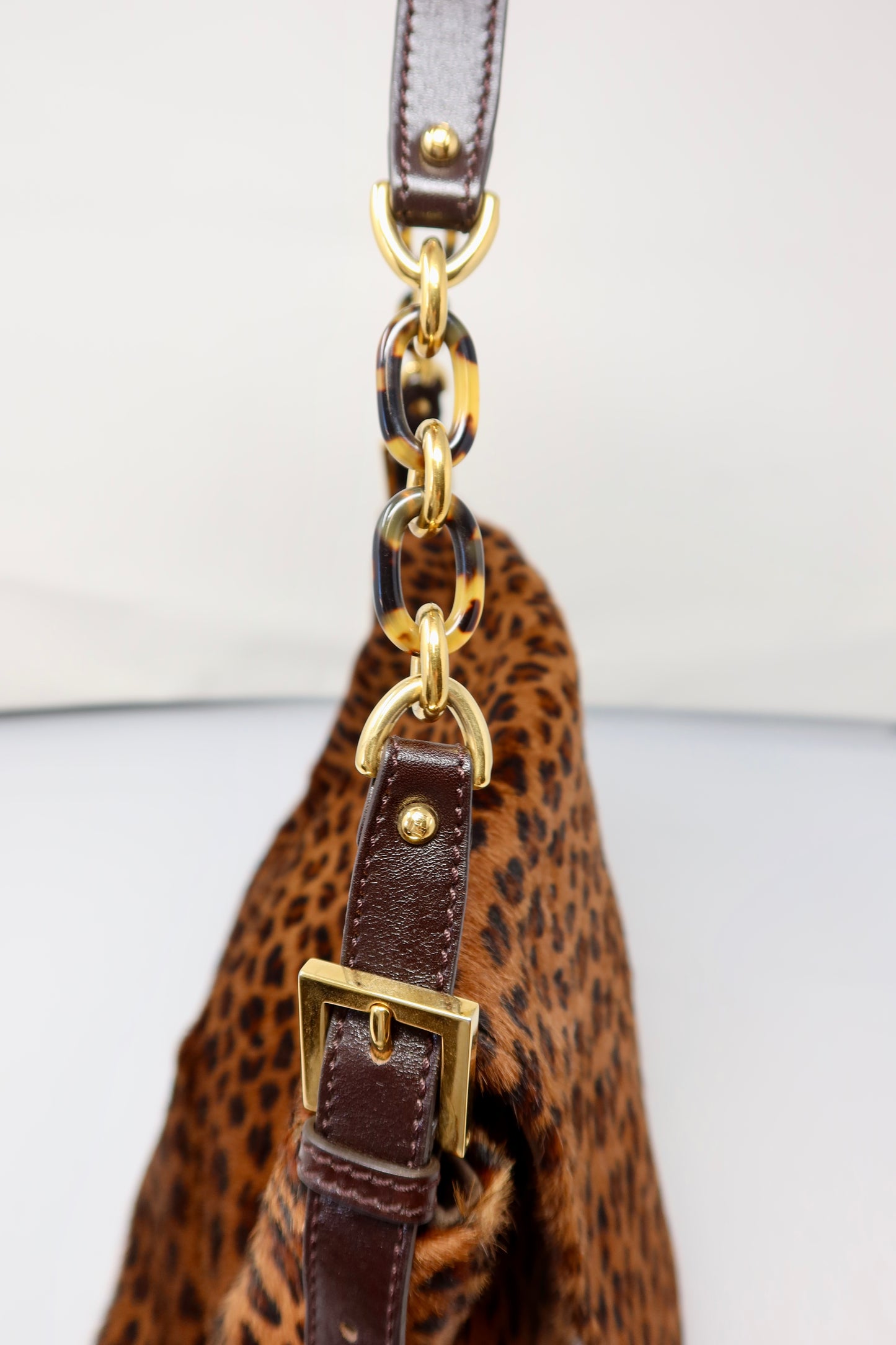 Fendi Mamma Baguette Leopard Pony Hair