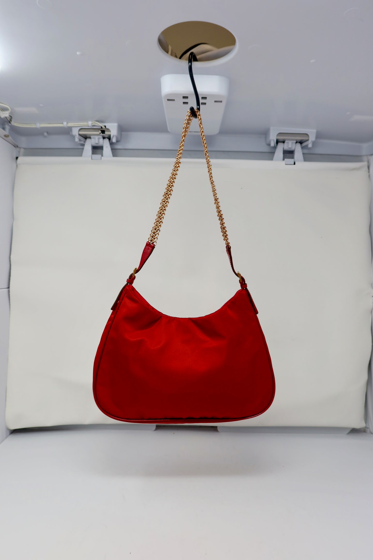 Prada Red Tessuto Nylon Shoulder Bag
