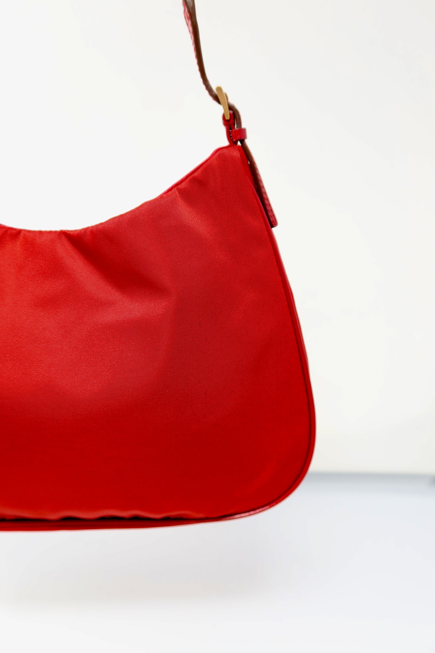 Prada Red Tessuto Nylon Shoulder Bag