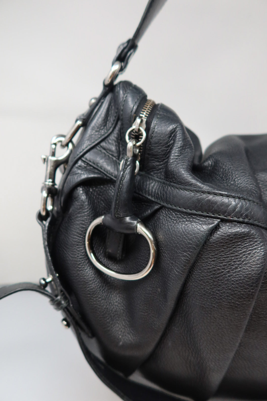 Gucci Black Leather Hobo