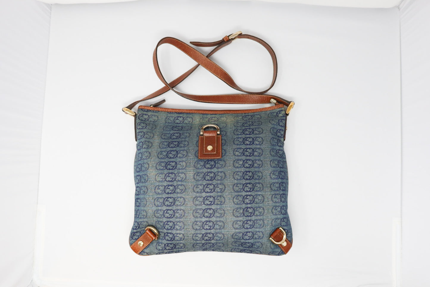 Gucci Abbey GG Denim Crossbody
