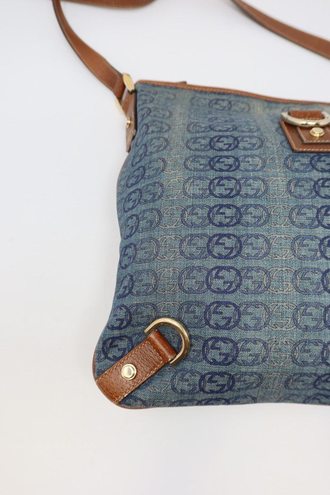 Gucci Abbey GG Denim Crossbody