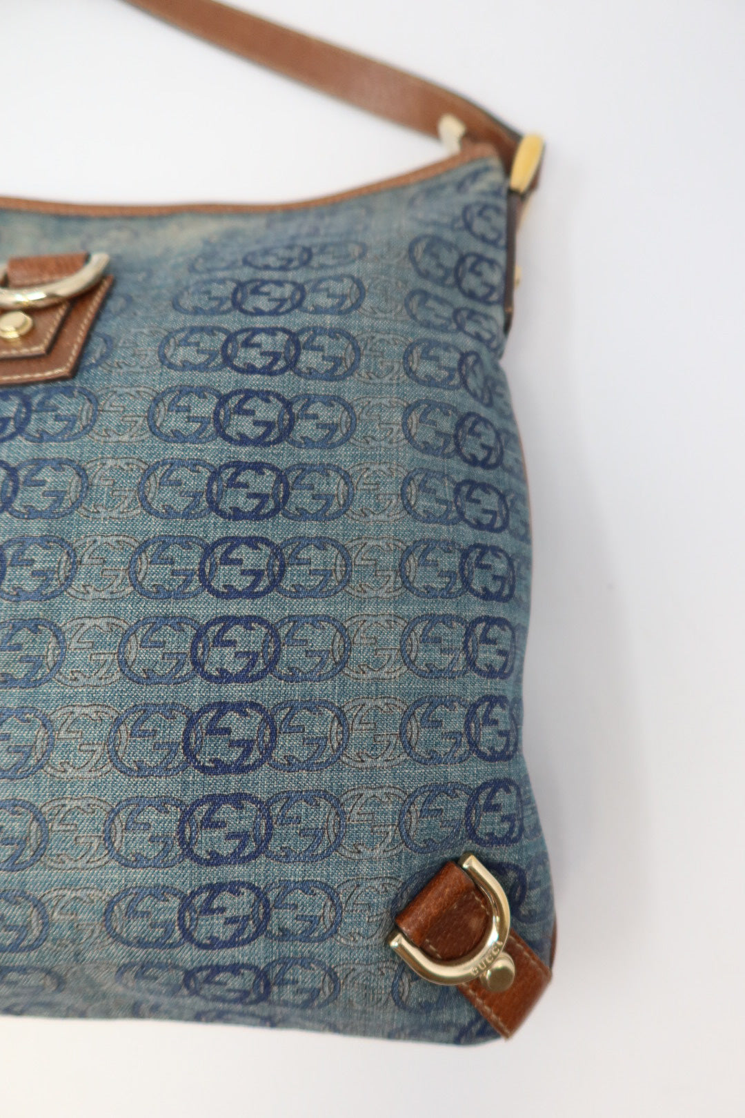 Gucci Abbey GG Denim Crossbody