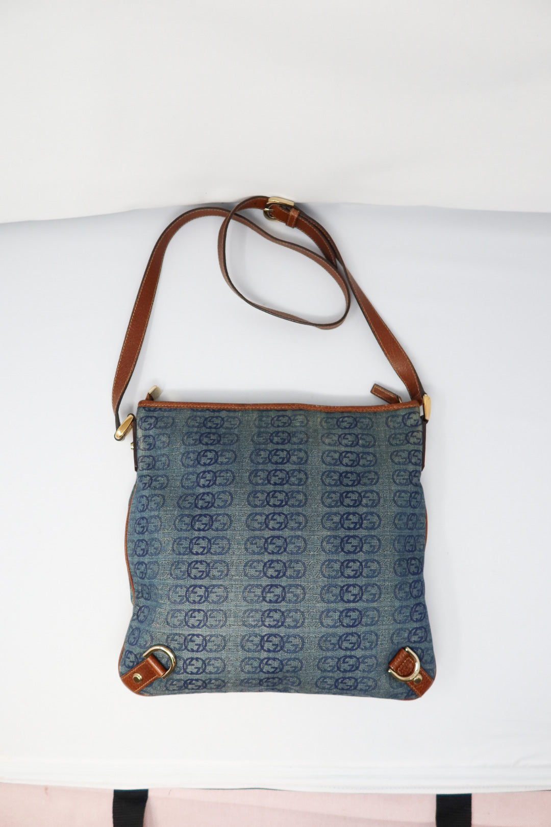 Gucci Abbey GG Denim Crossbody