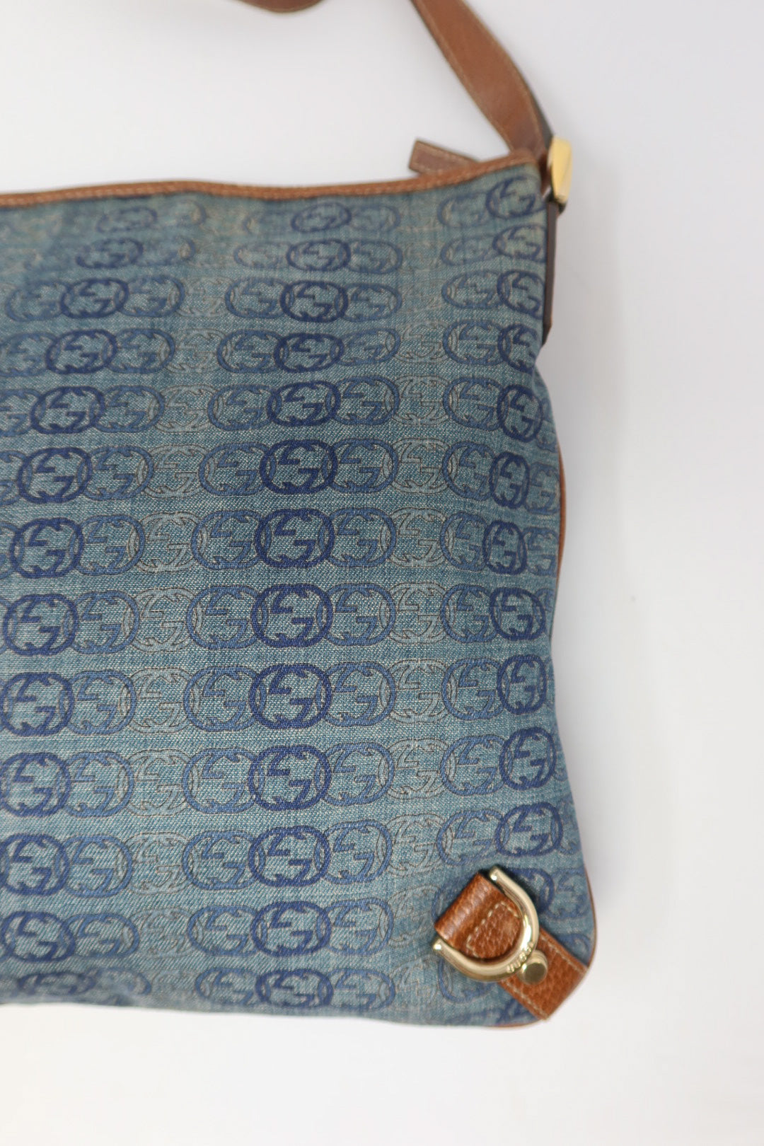 Gucci Abbey GG Denim Crossbody