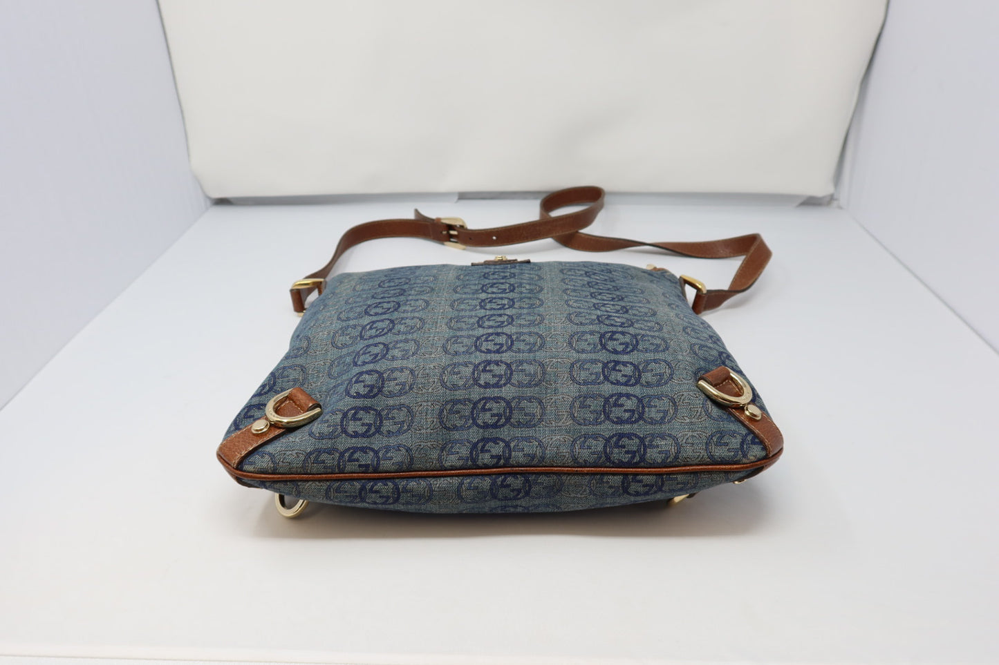 Gucci Abbey GG Denim Crossbody