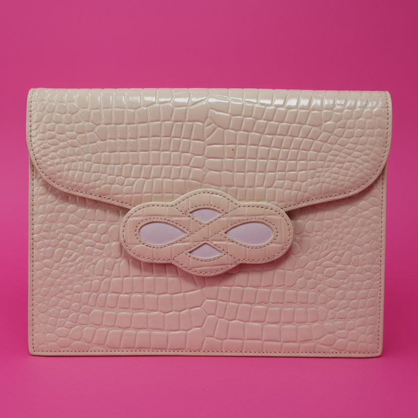 Yves Saint Laurent Cream Clutch Bag - Comes with original box
