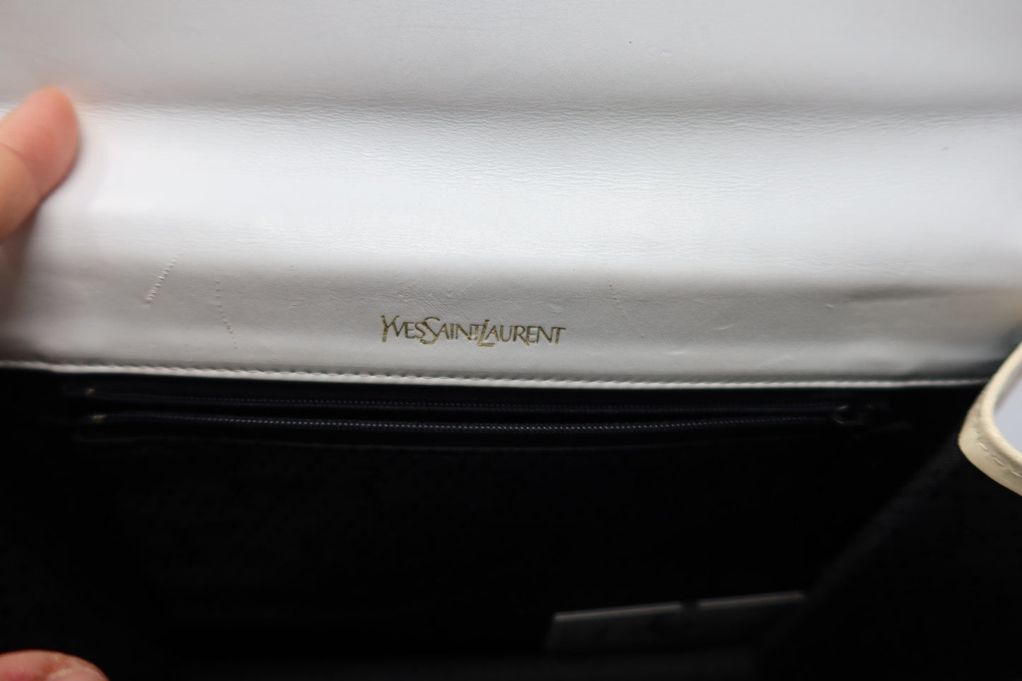 Yves Saint Laurent Cream Clutch Bag - Comes with original box