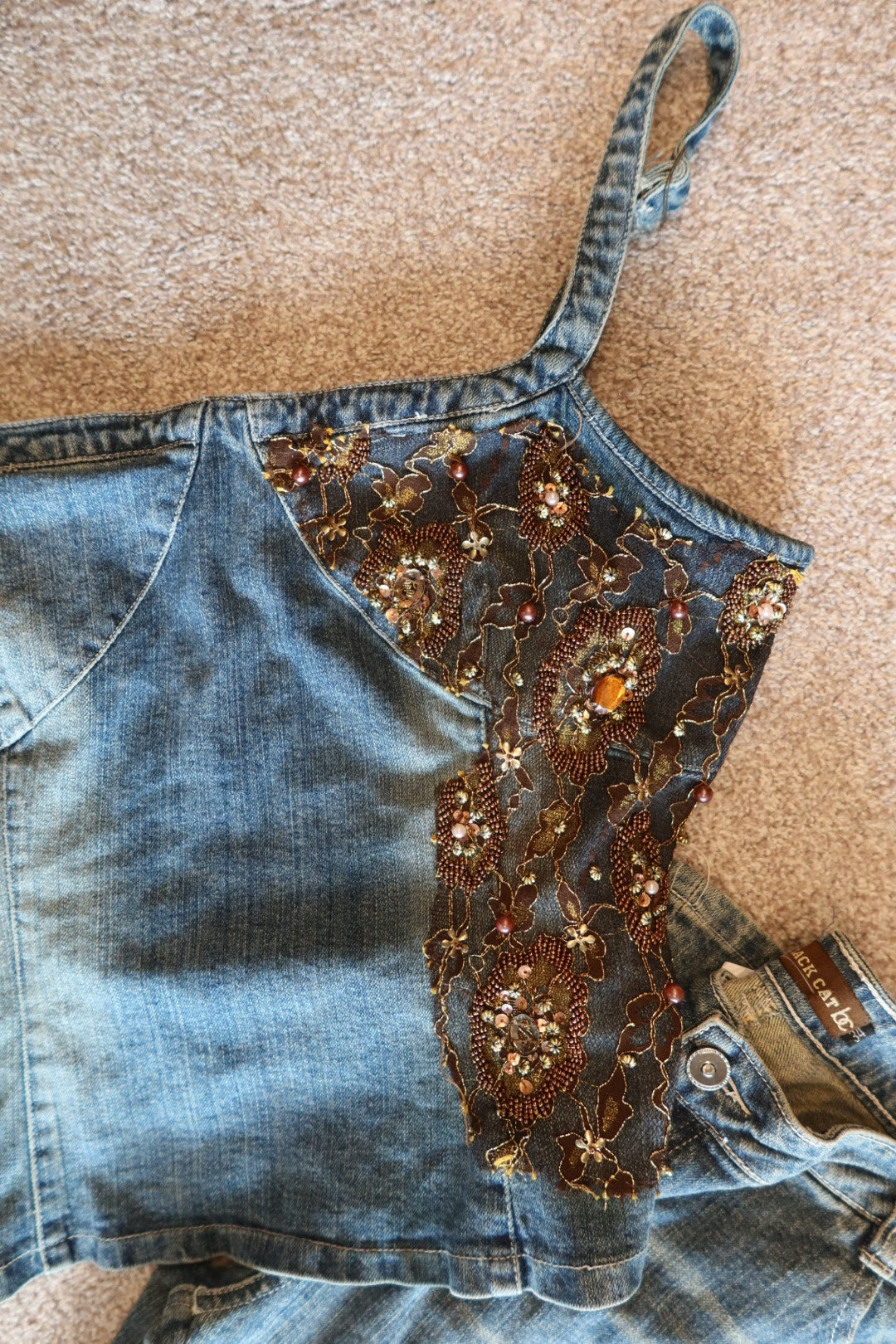 Denim Beaded Set