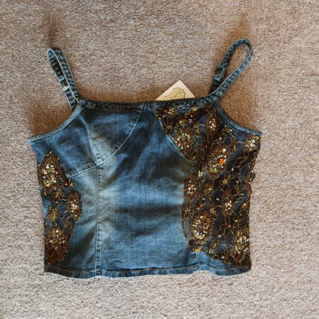 Denim Beaded Set