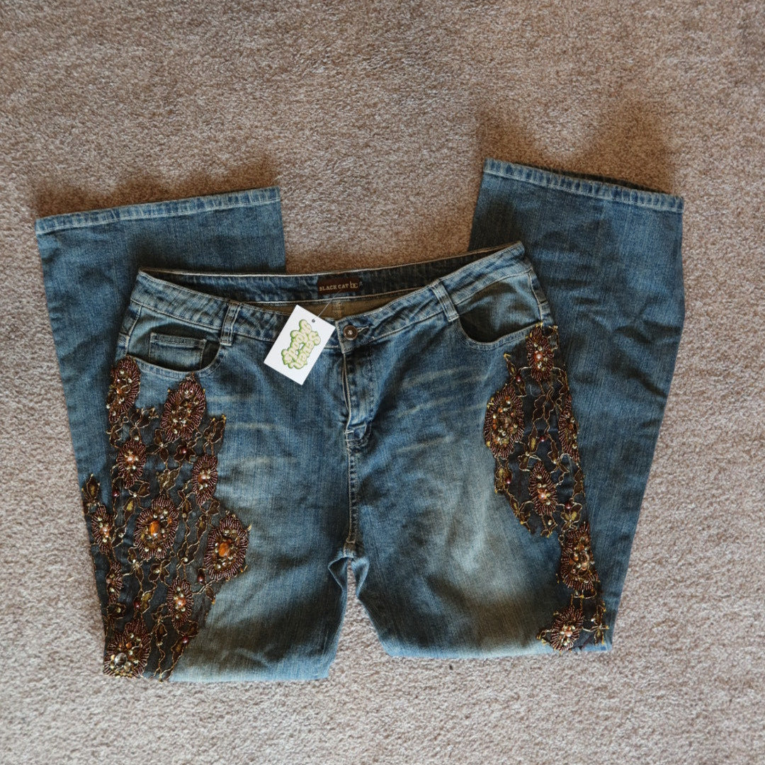 Denim Beaded Set