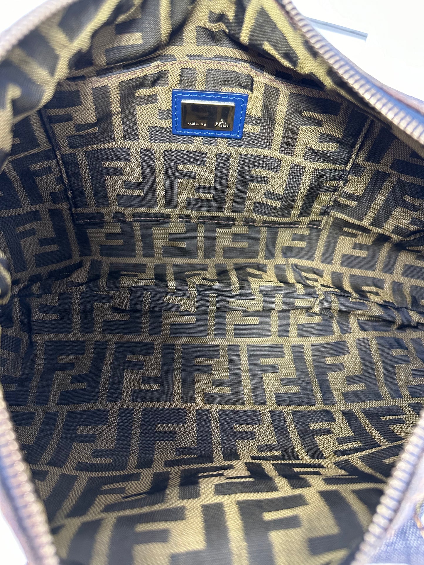 Fendi Spy Blue Denim Shoulder Bag