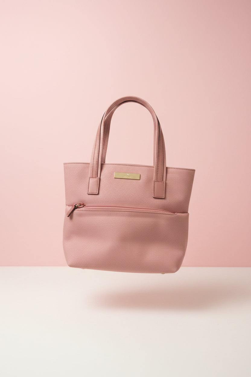 #40 Gucci Pink Canvas Top Handle Mini Handbag