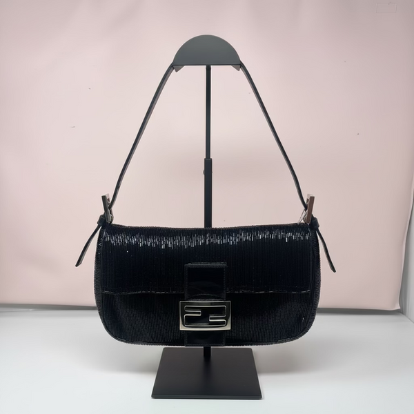 Fendi Baguette Black Beaded