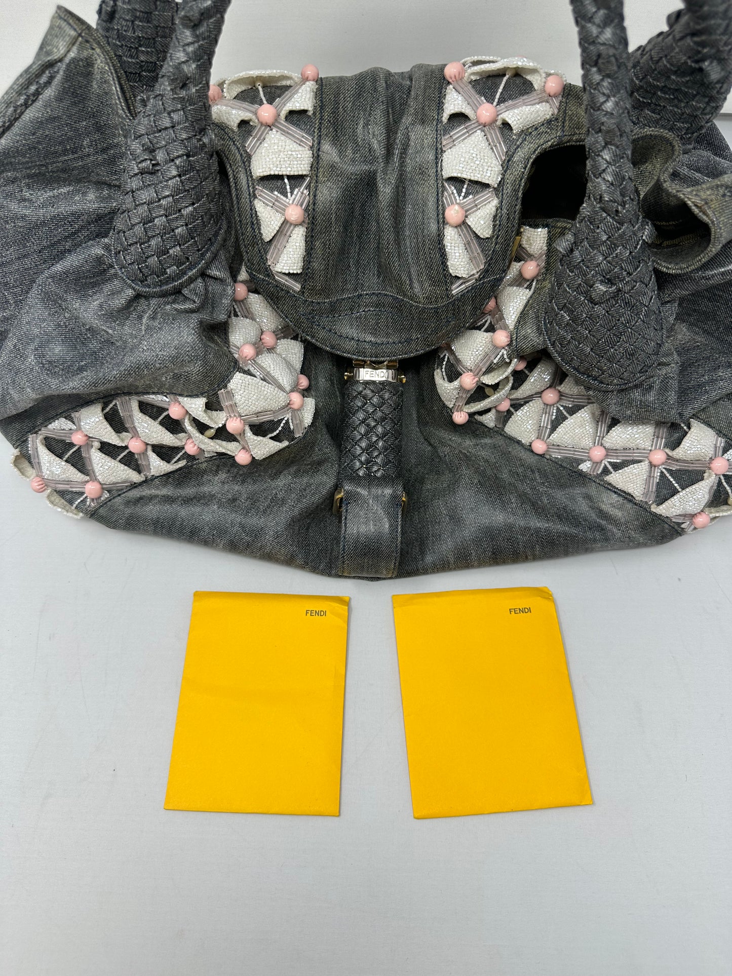 Fendi Spy Grey Spalmati Coated Canvas