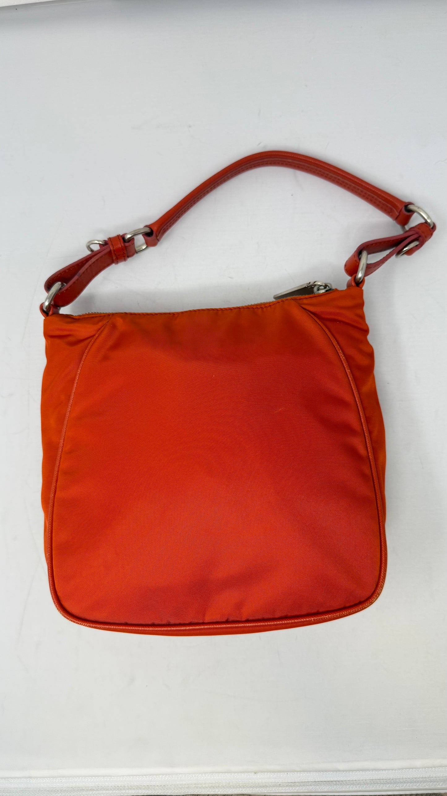 Orange Nylon Prada Mini Tote