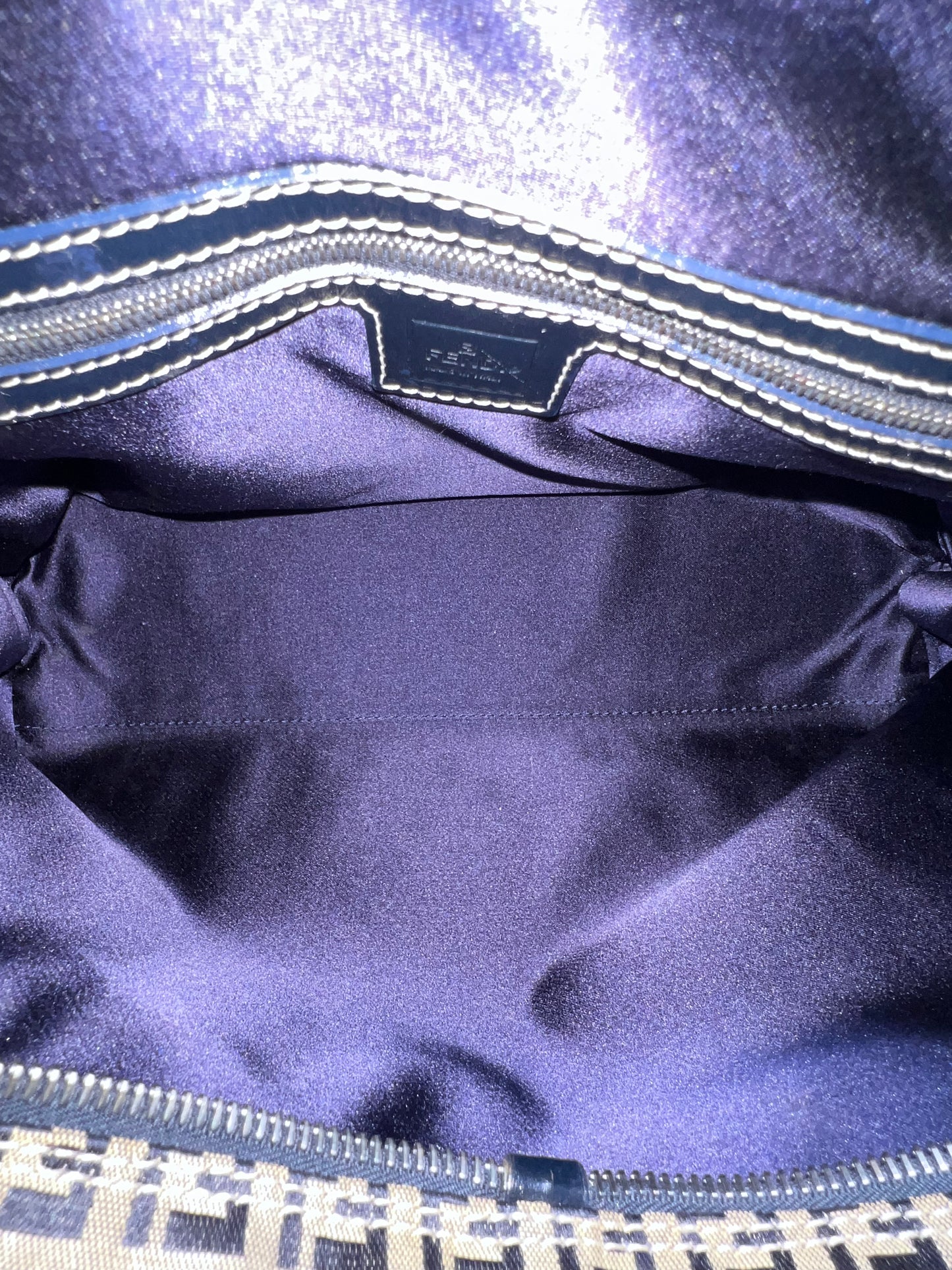 Fendi Zucchino Navy Tote