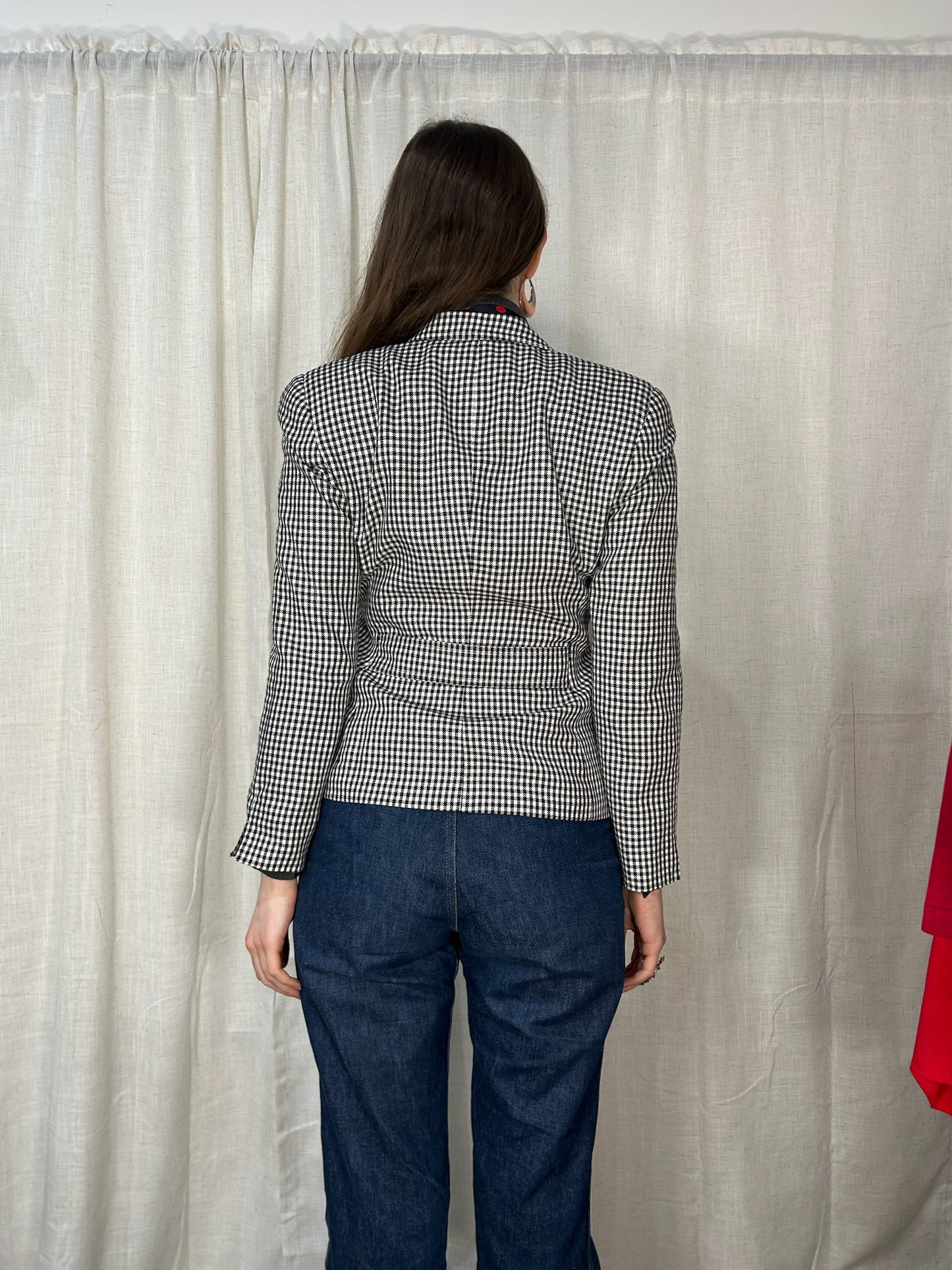 Dior Black & White Plaid Blazer