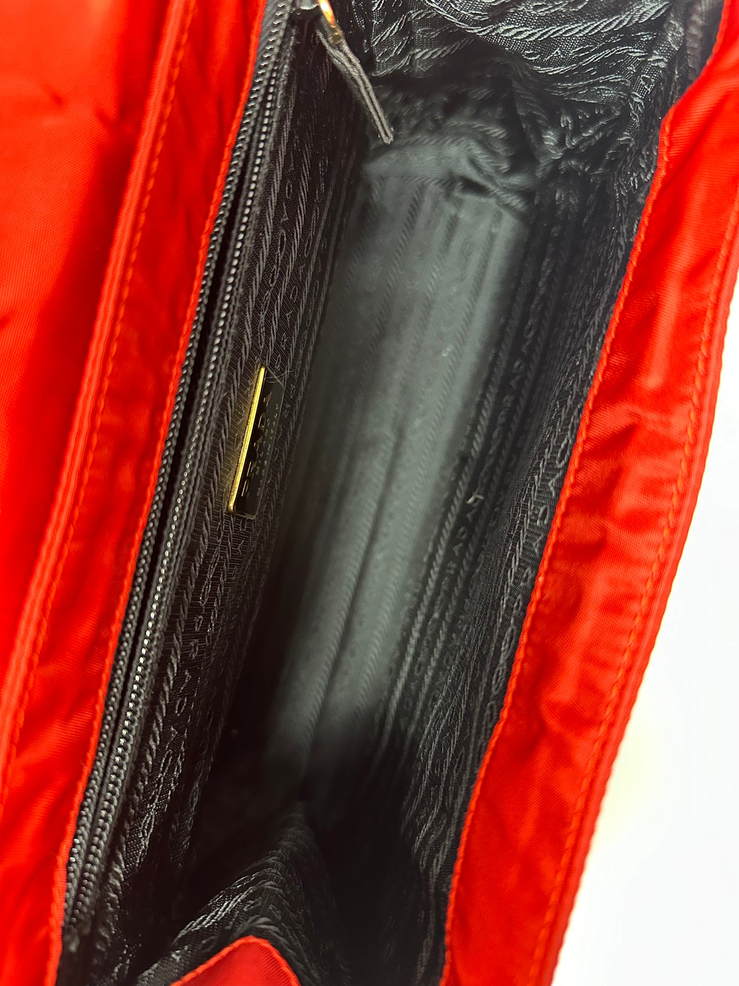Prada Nylon Red Top Handle