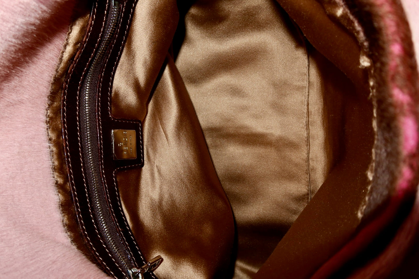 FENDI Mama Baguette Pink Pony Hair