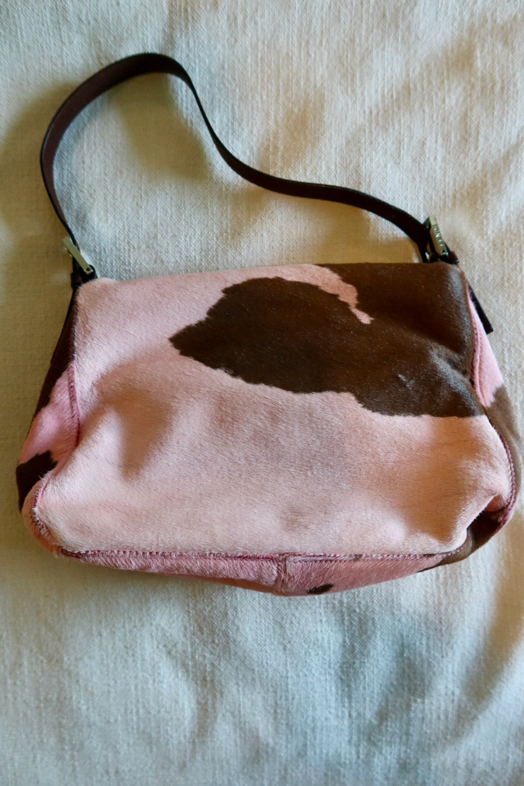 FENDI Mama Baguette Pink Pony Hair