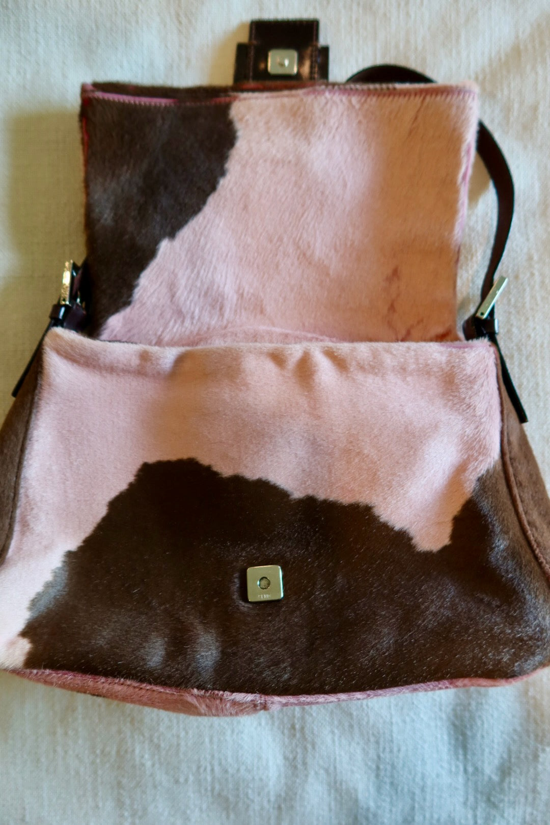 FENDI Mama Baguette Pink Pony Hair