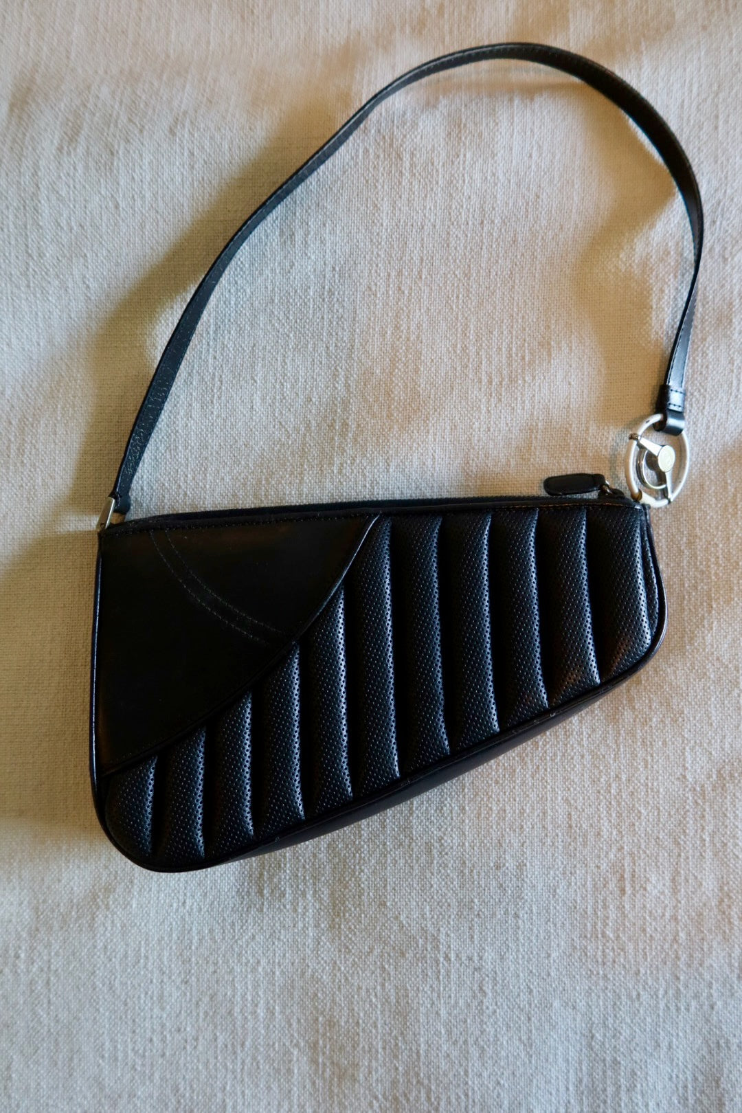 Dior Cadillac Montaigne Black Leather Handbag